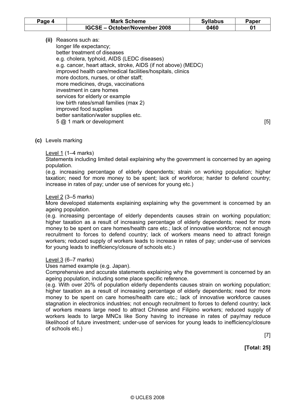 Mark scheme, page 4 of 12