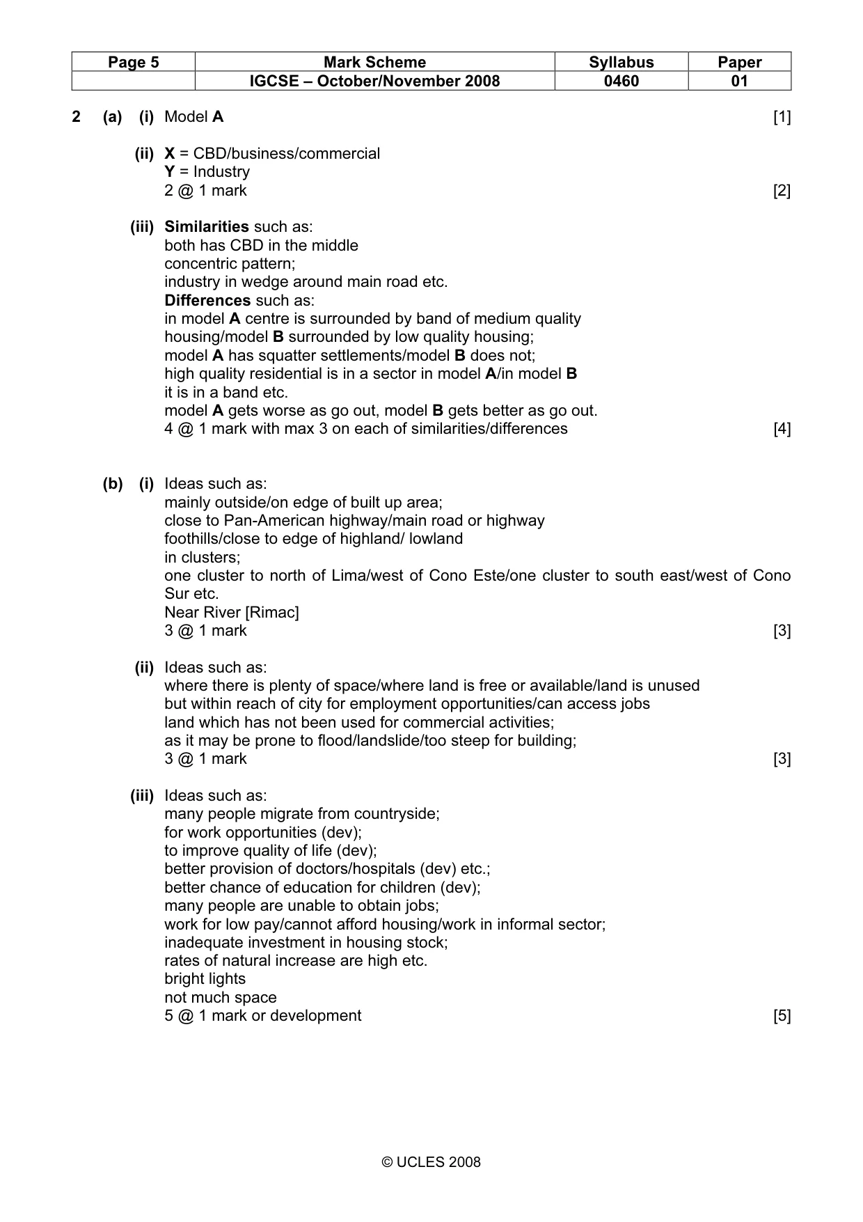 Mark scheme, page 5 of 12