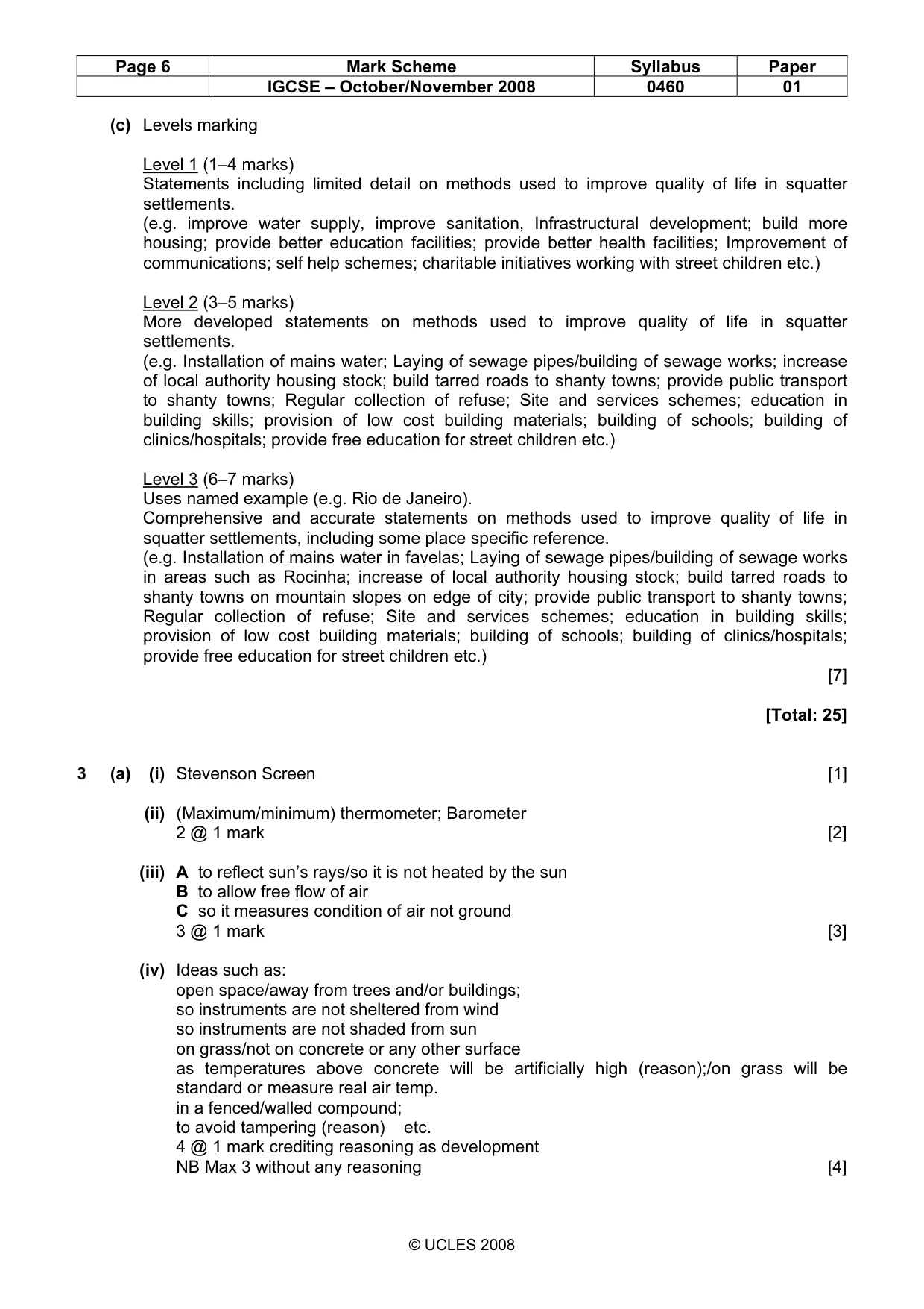 Mark scheme, page 6 of 12