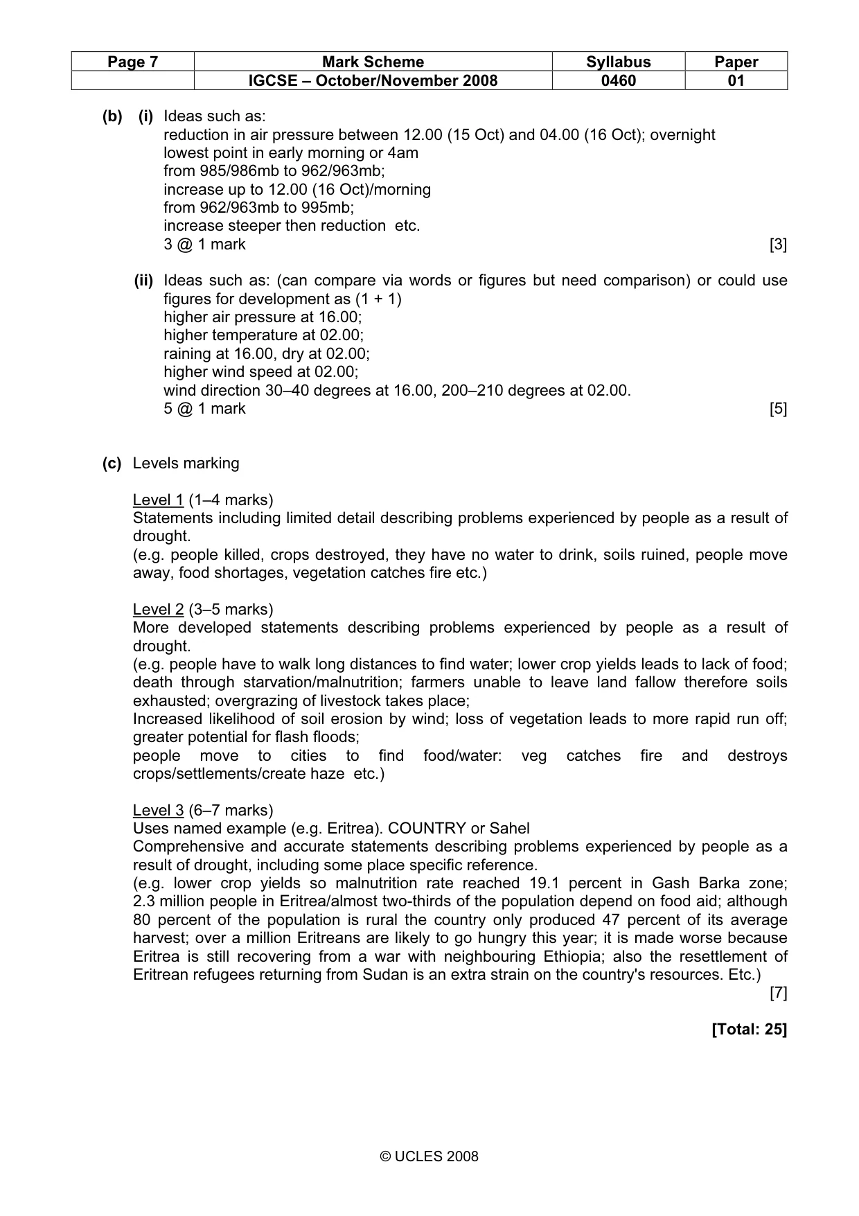 Mark scheme, page 7 of 12