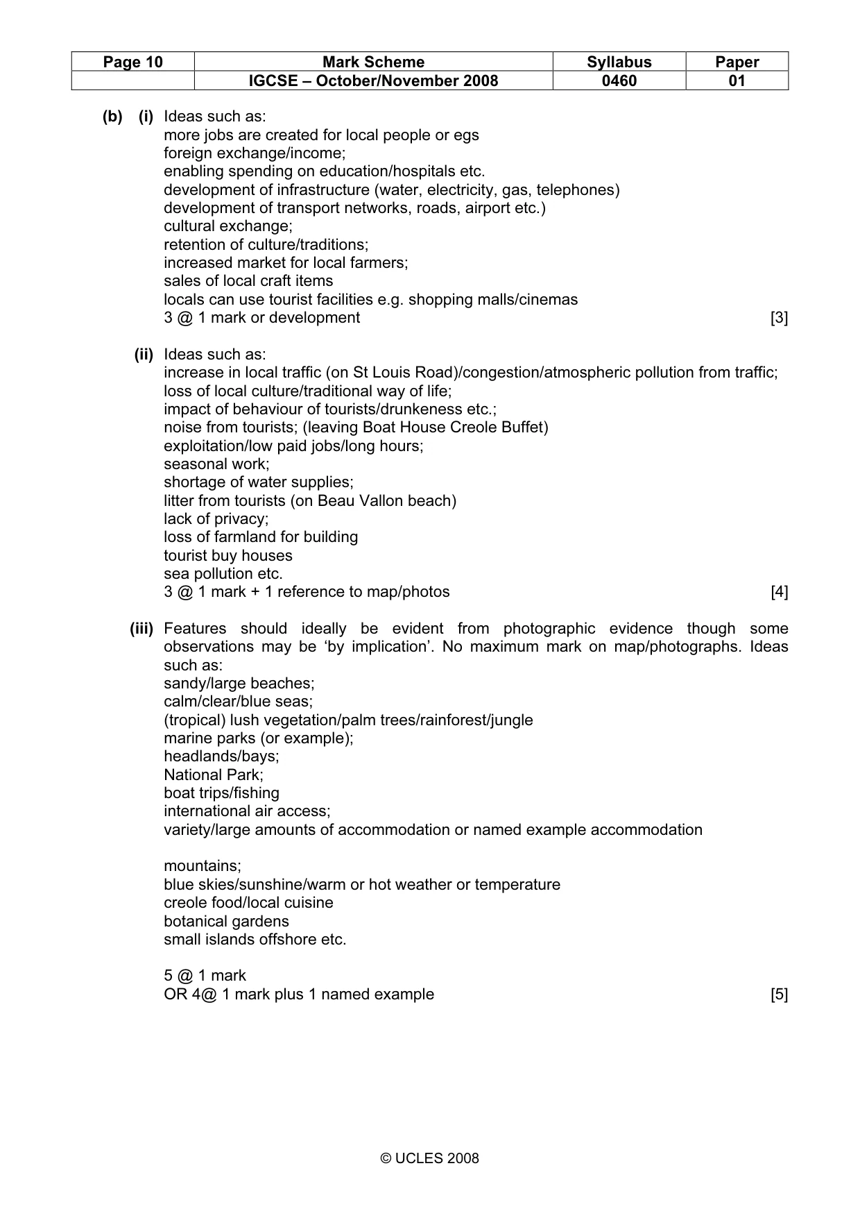 Mark scheme, page 10 of 12