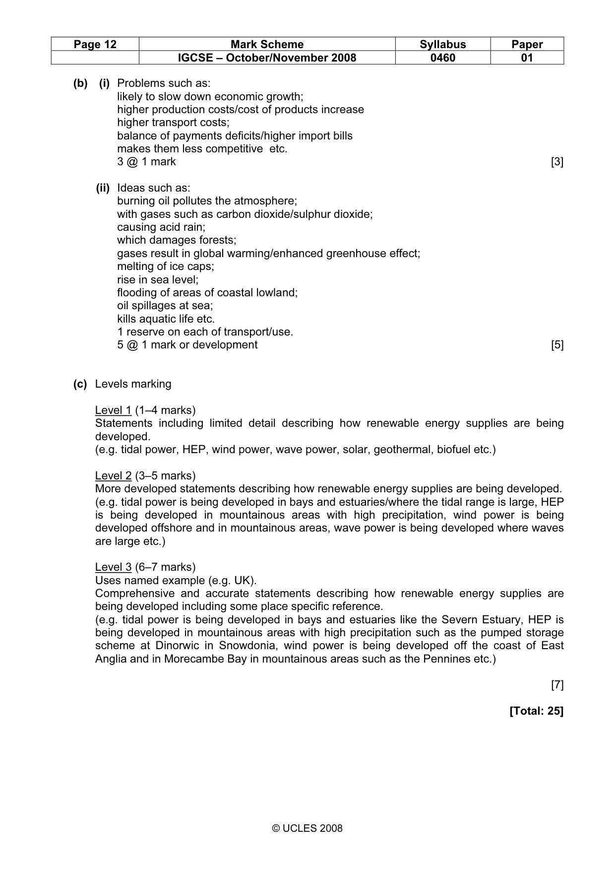Mark scheme, page 12 of 12