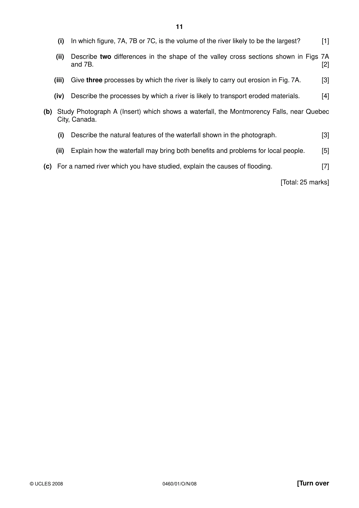 Cambridge IGCSE Geography 0460 2008 Oct/Nov Paper 1 · Variant 1 question paper, page 11 of 16