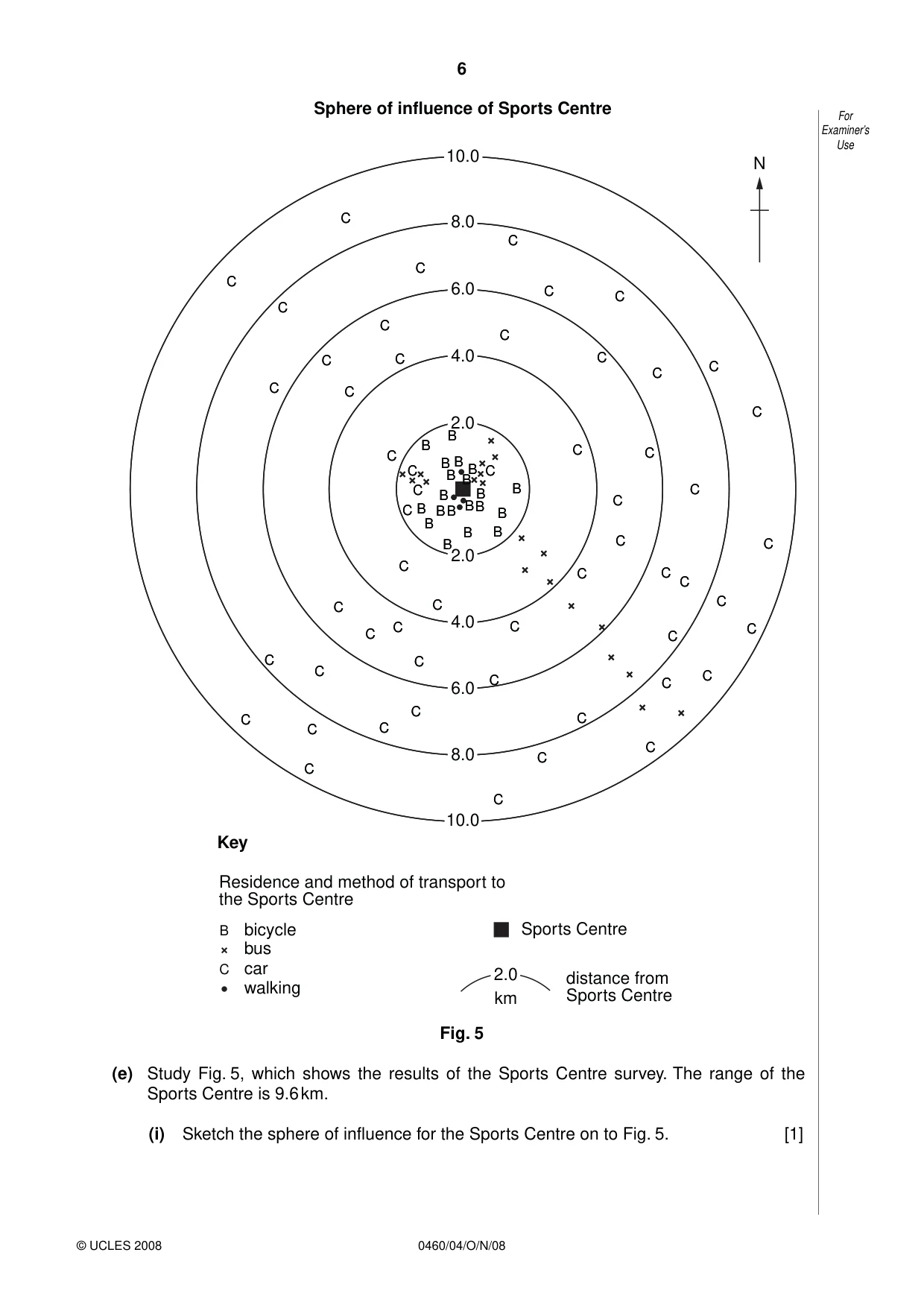 Cambridge IGCSE Geography 0460 2008 Oct/Nov Paper 4 · Variant 1 question paper, page 6 of 16
