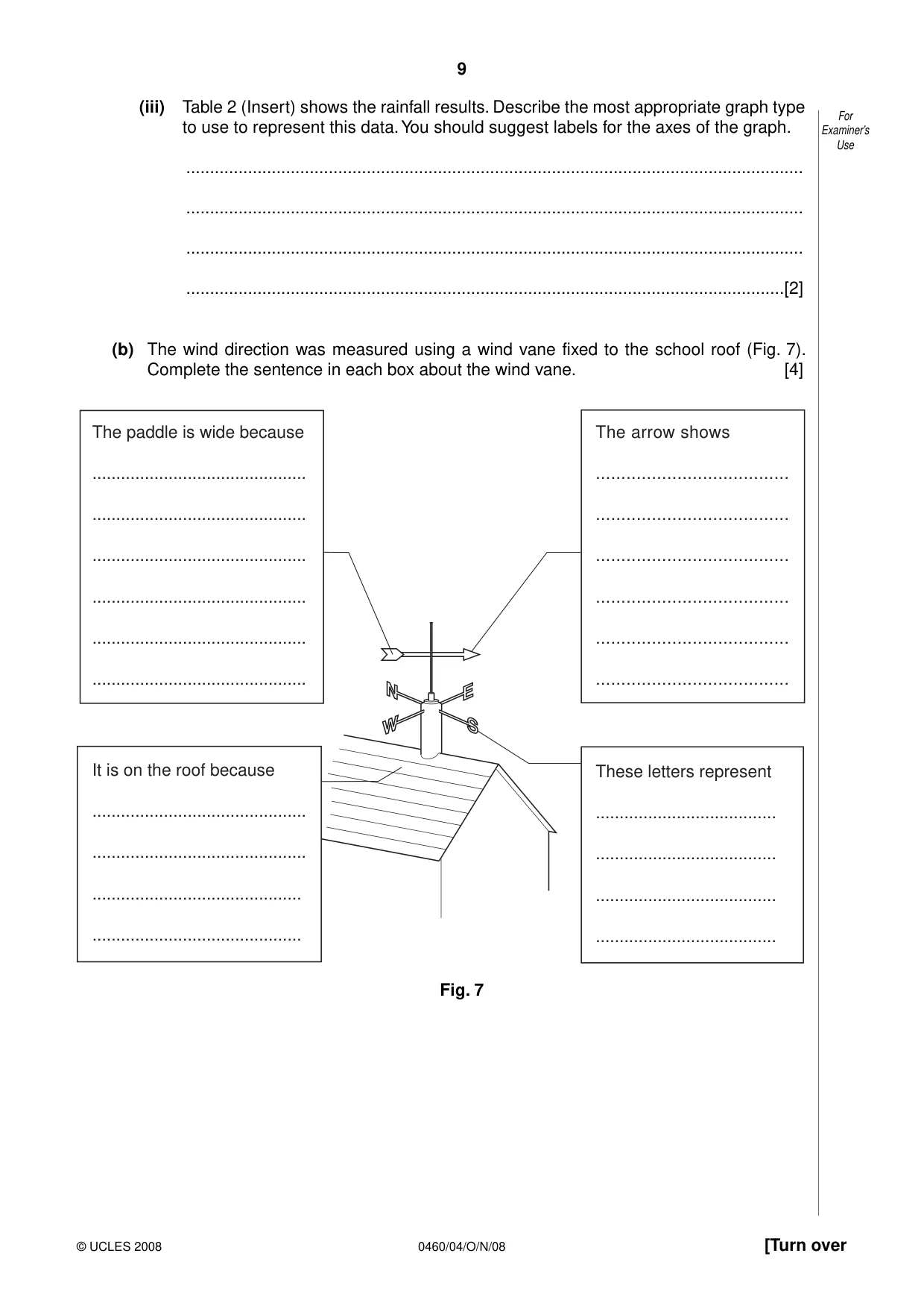 Cambridge IGCSE Geography 0460 2008 Oct/Nov Paper 4 · Variant 1 question paper, page 9 of 16