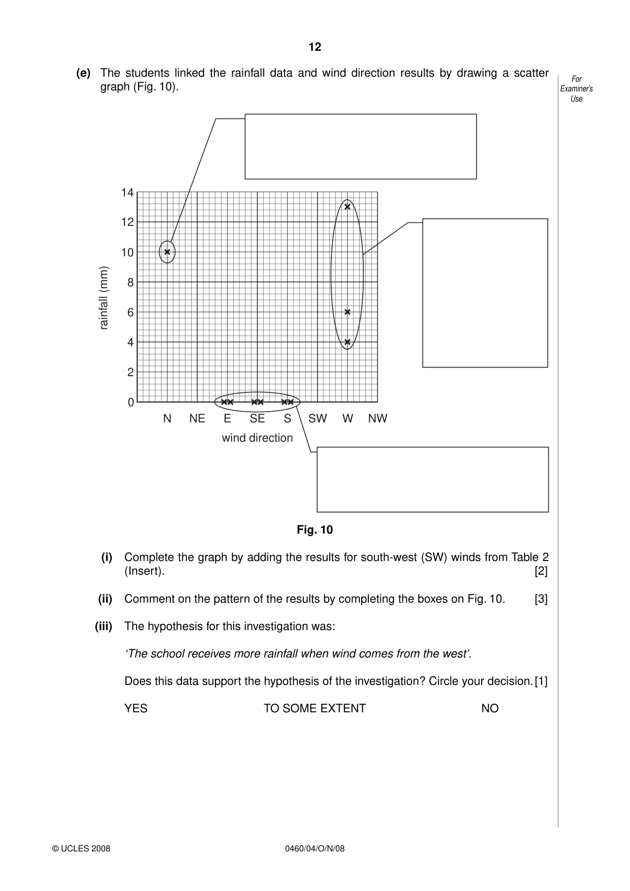 Cambridge IGCSE Geography 0460 2008 Oct/Nov Paper 4 · Variant 1 question paper, page 12 of 16