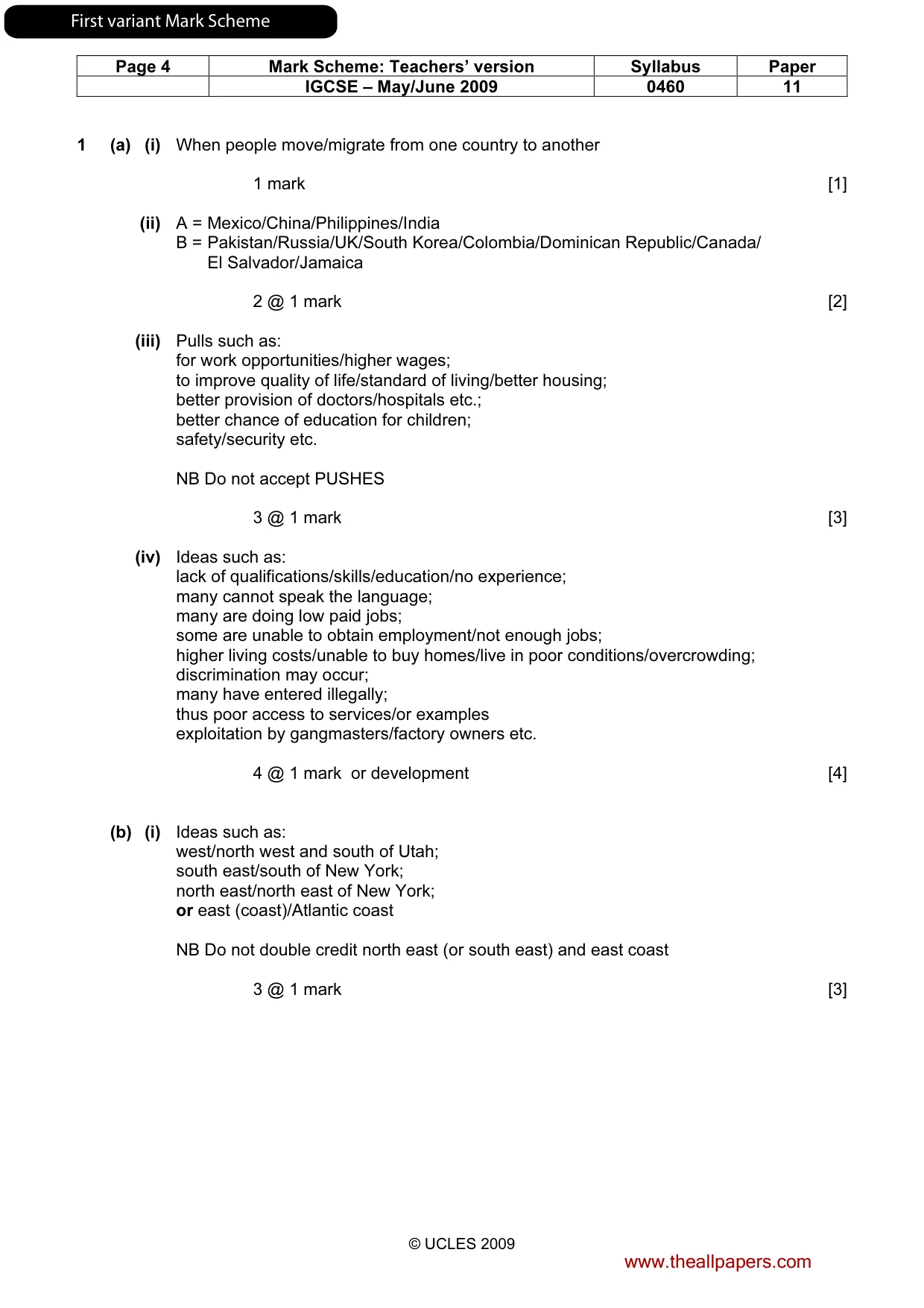 Mark scheme, page 5 of 31