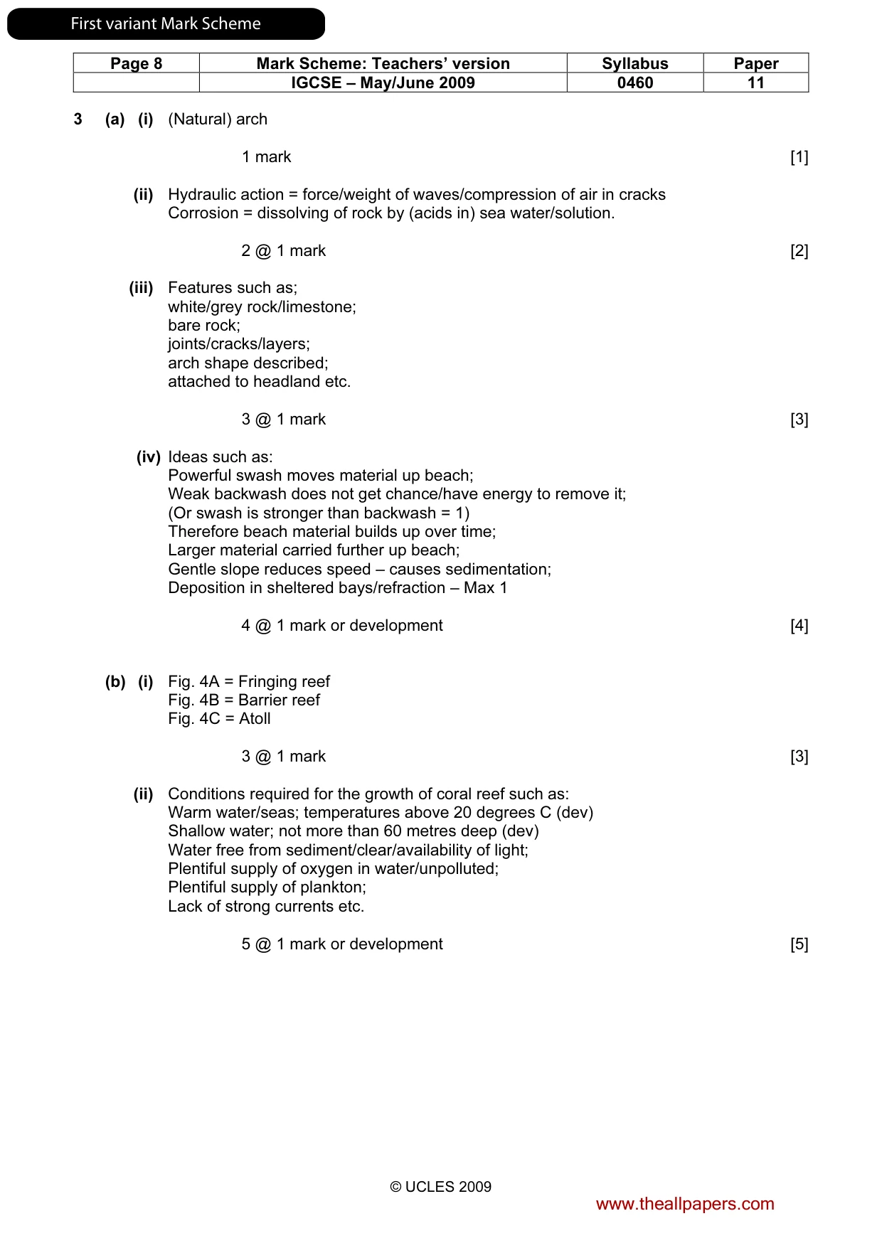 Mark scheme, page 9 of 31