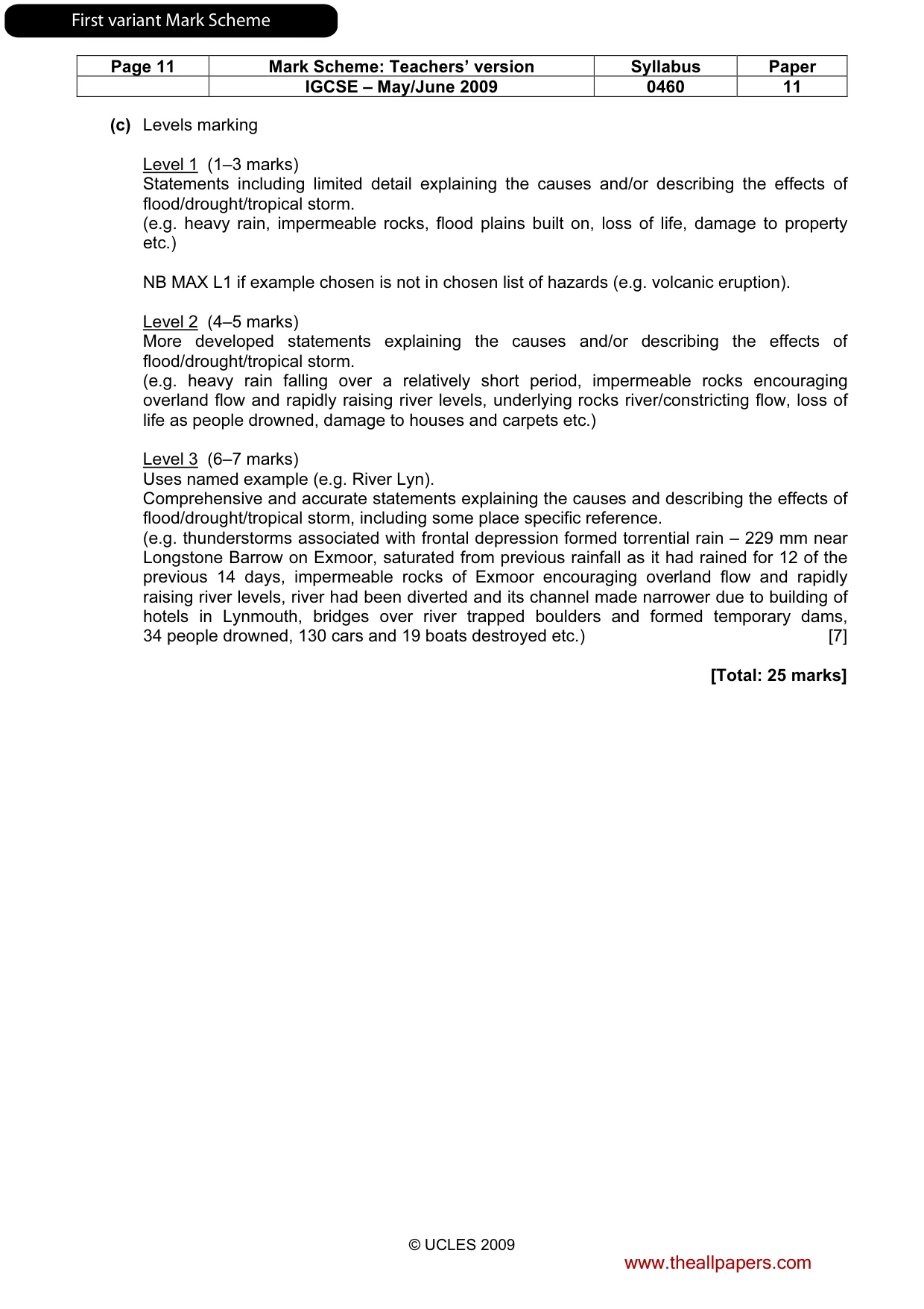 Mark scheme, page 12 of 31