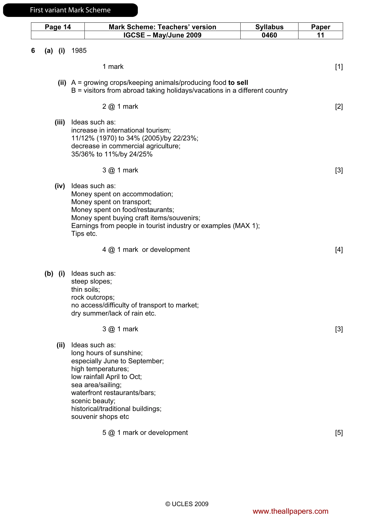 Mark scheme, page 15 of 31