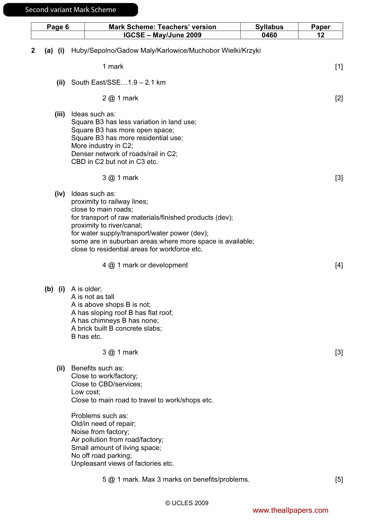 Mark scheme, page 22 of 31