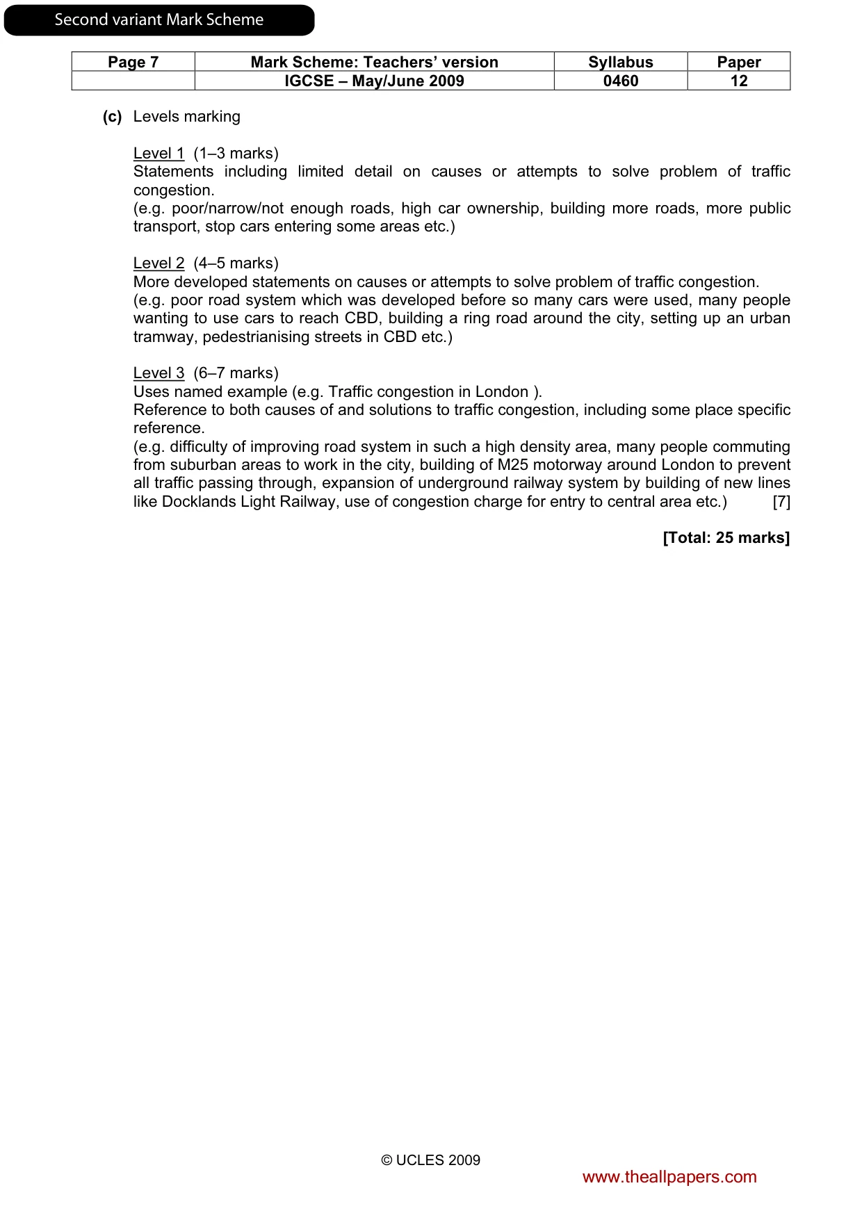 Mark scheme, page 23 of 31