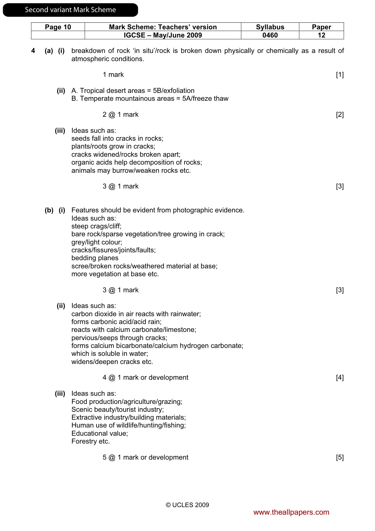 Mark scheme, page 26 of 31