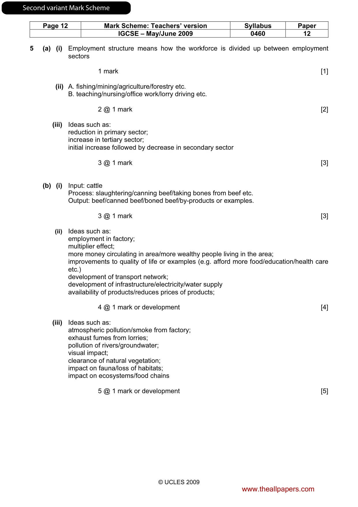 Mark scheme, page 28 of 31