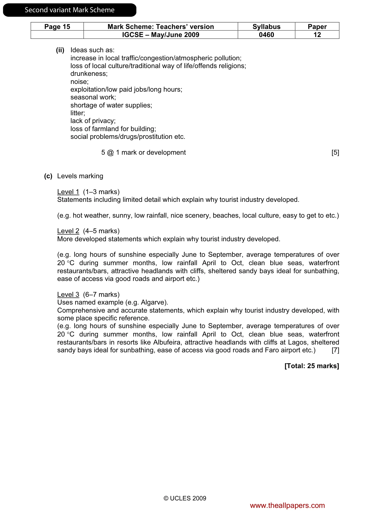 Mark scheme, page 31 of 31