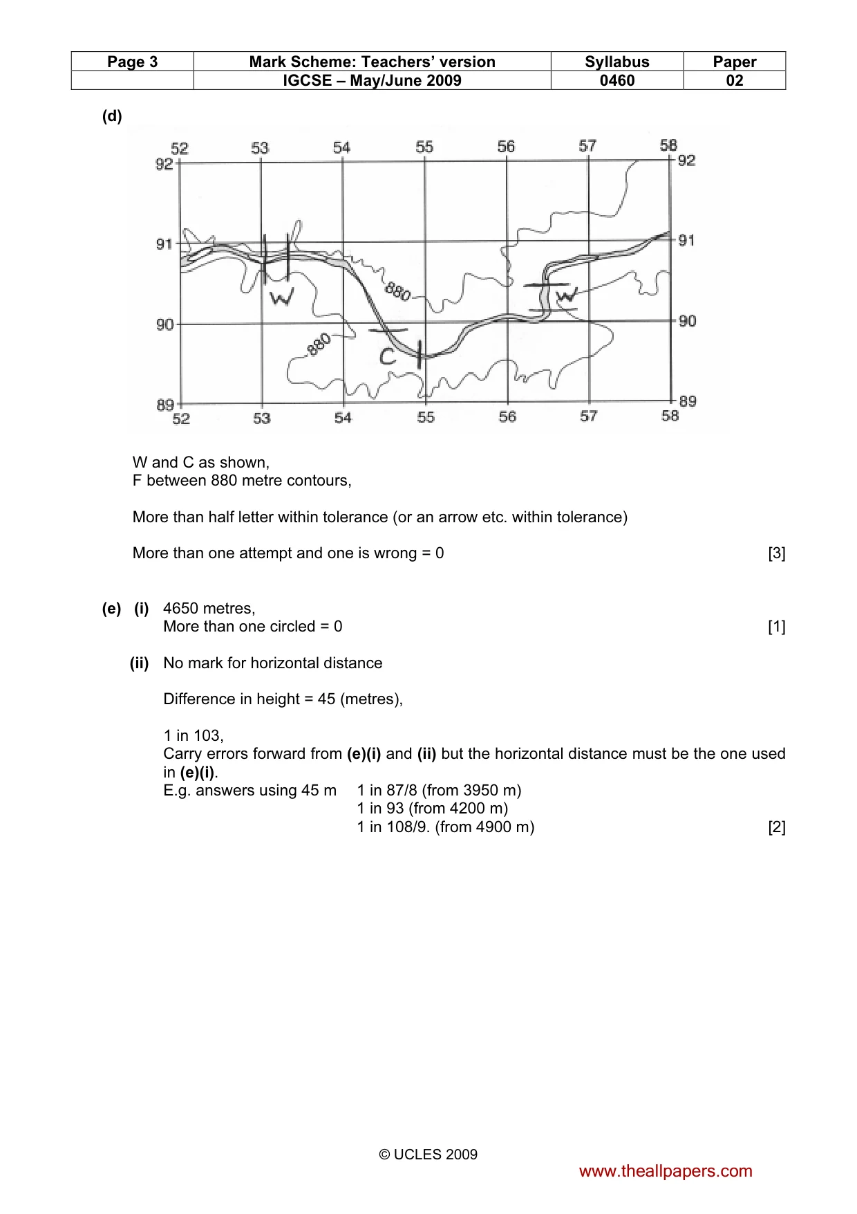 Mark scheme, page 3 of 6