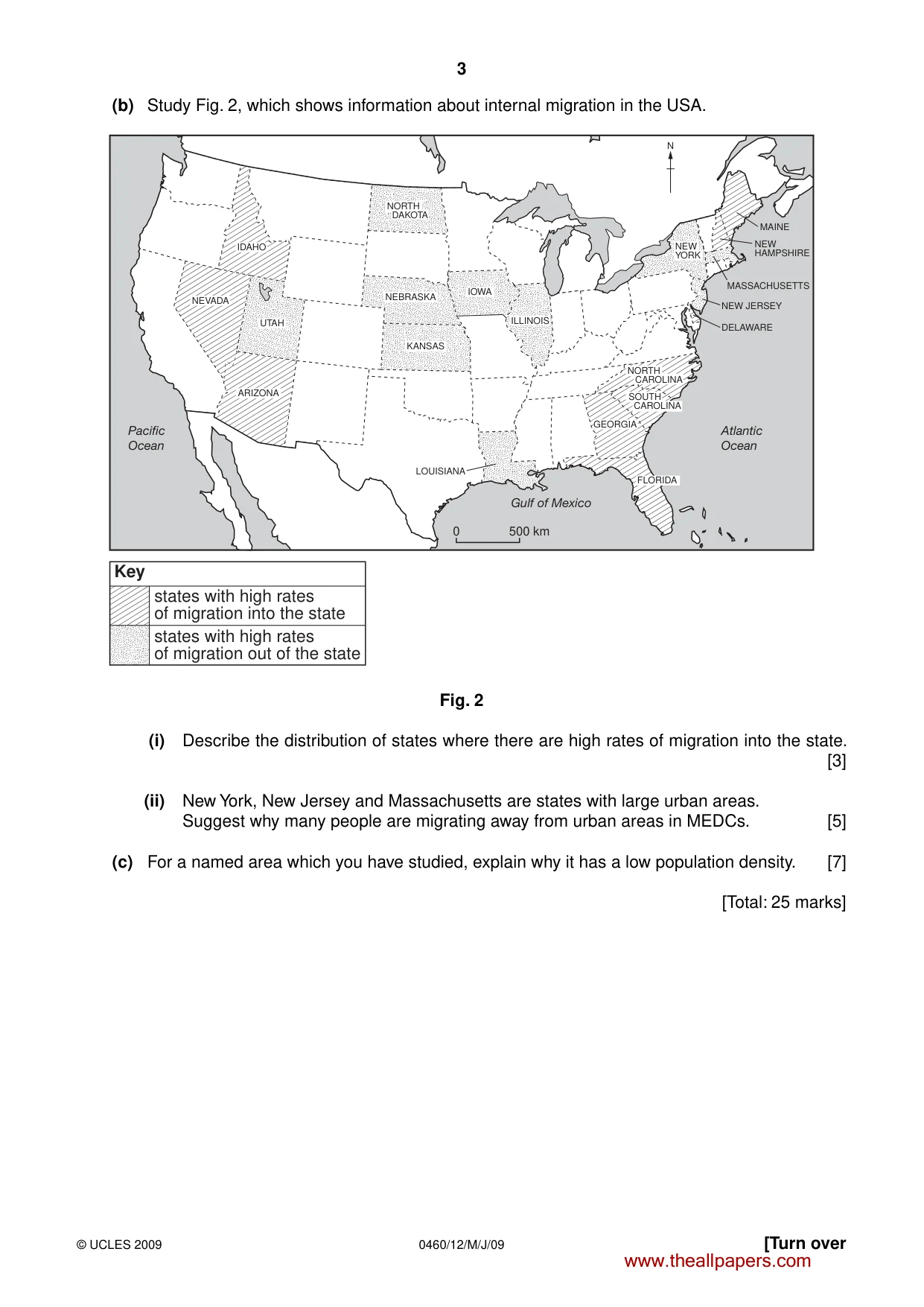 Cambridge IGCSE Geography 0460 2009 May/June Paper 1 · Variant 1 question paper, page 16 of 29