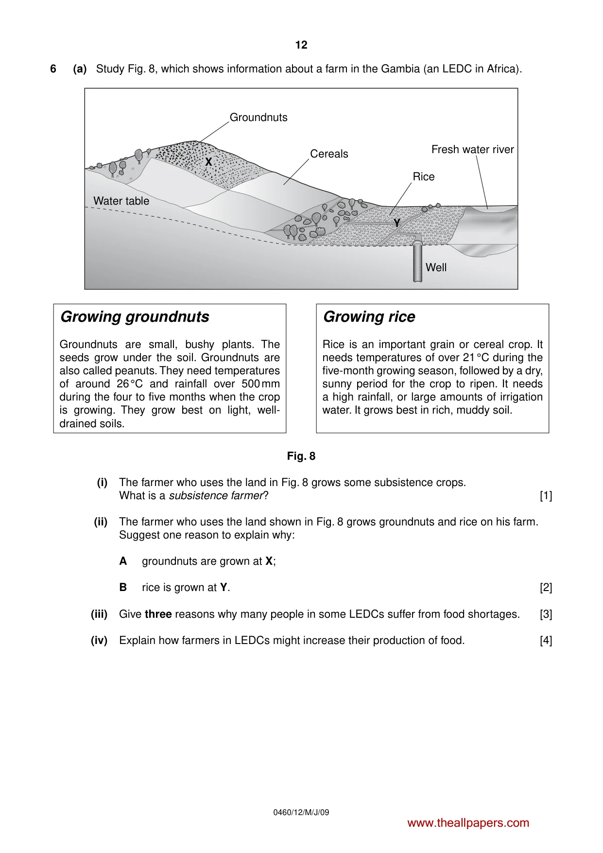 Cambridge IGCSE Geography 0460 2009 May/June Paper 1 · Variant 1 question paper, page 25 of 29