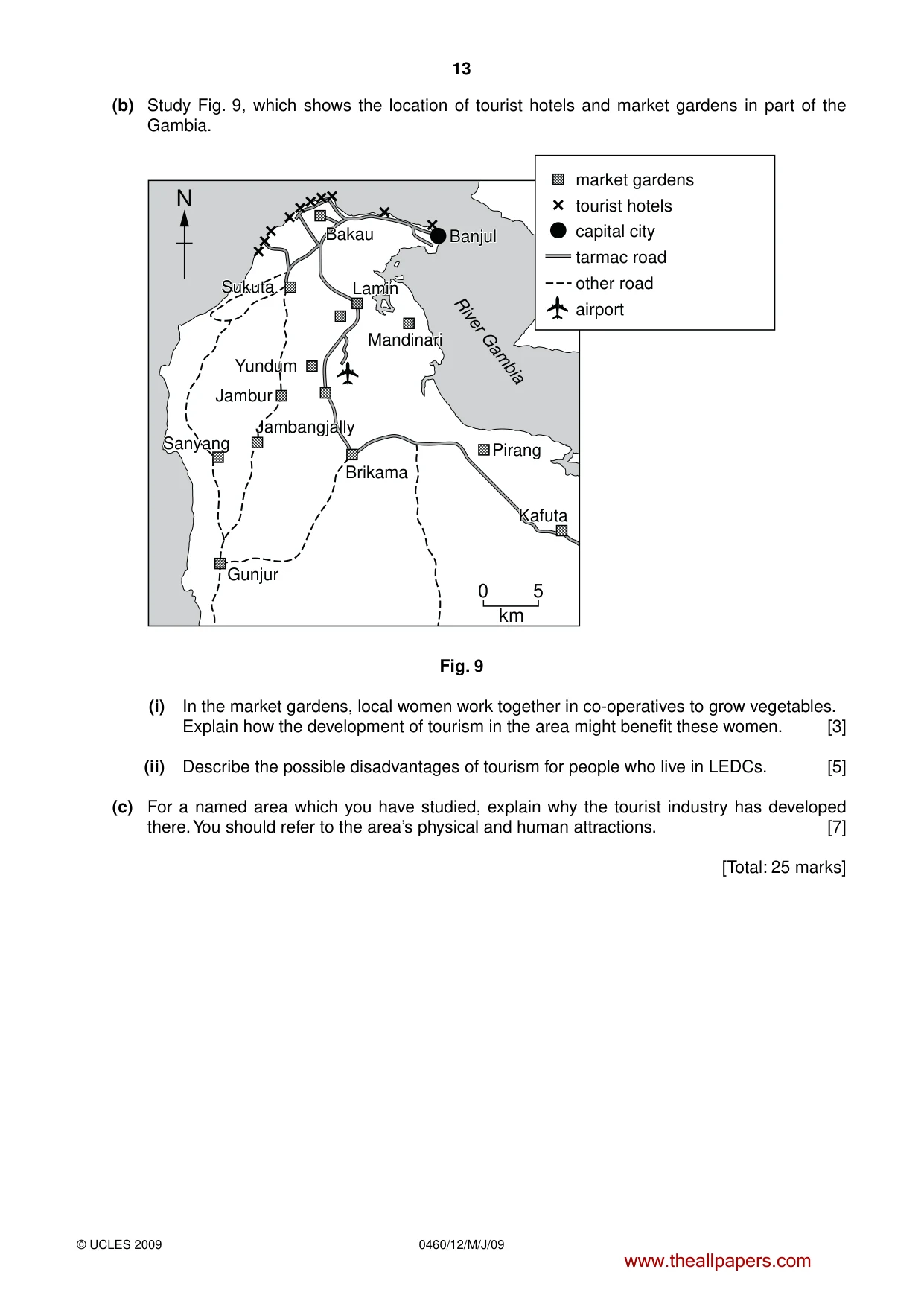 Cambridge IGCSE Geography 0460 2009 May/June Paper 1 · Variant 1 question paper, page 26 of 29