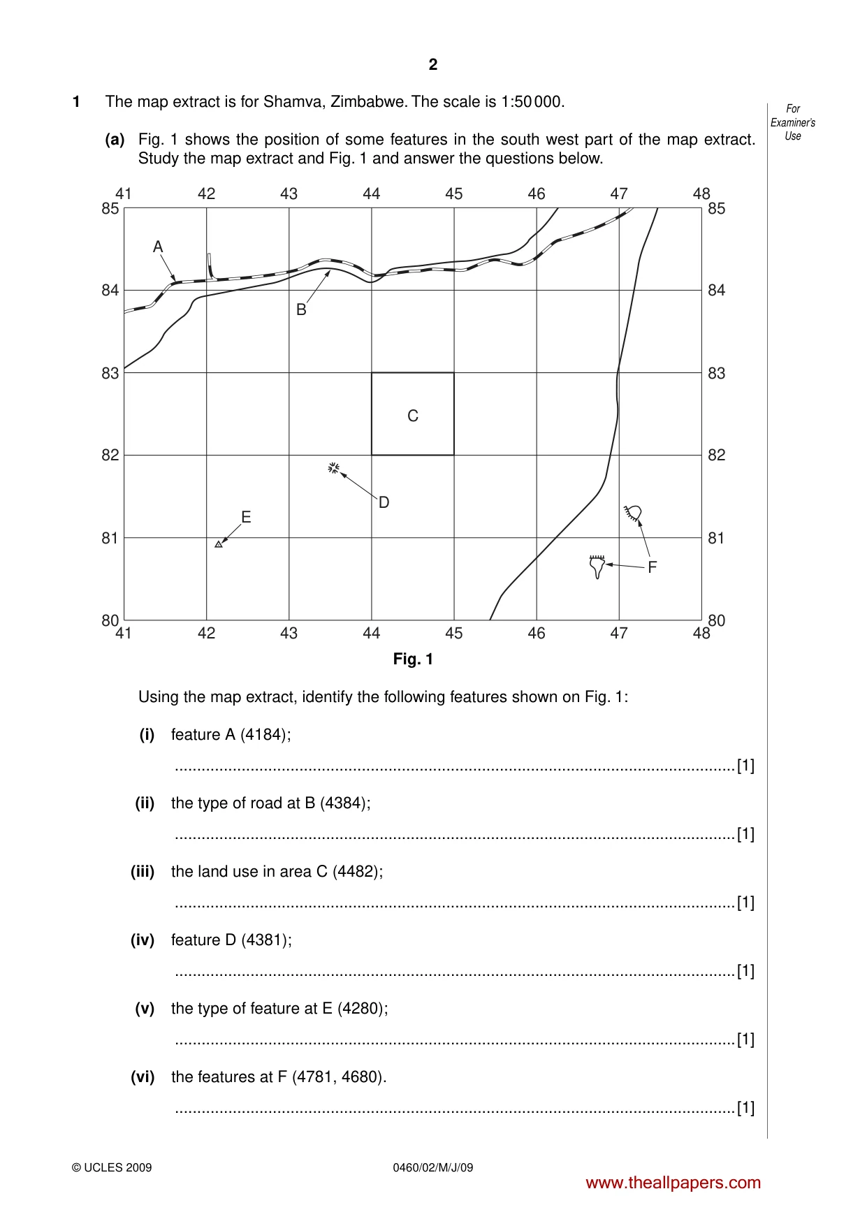 Cambridge IGCSE Geography 0460 2009 May/June Paper 2 · Variant 1 question paper, page 2 of 16
