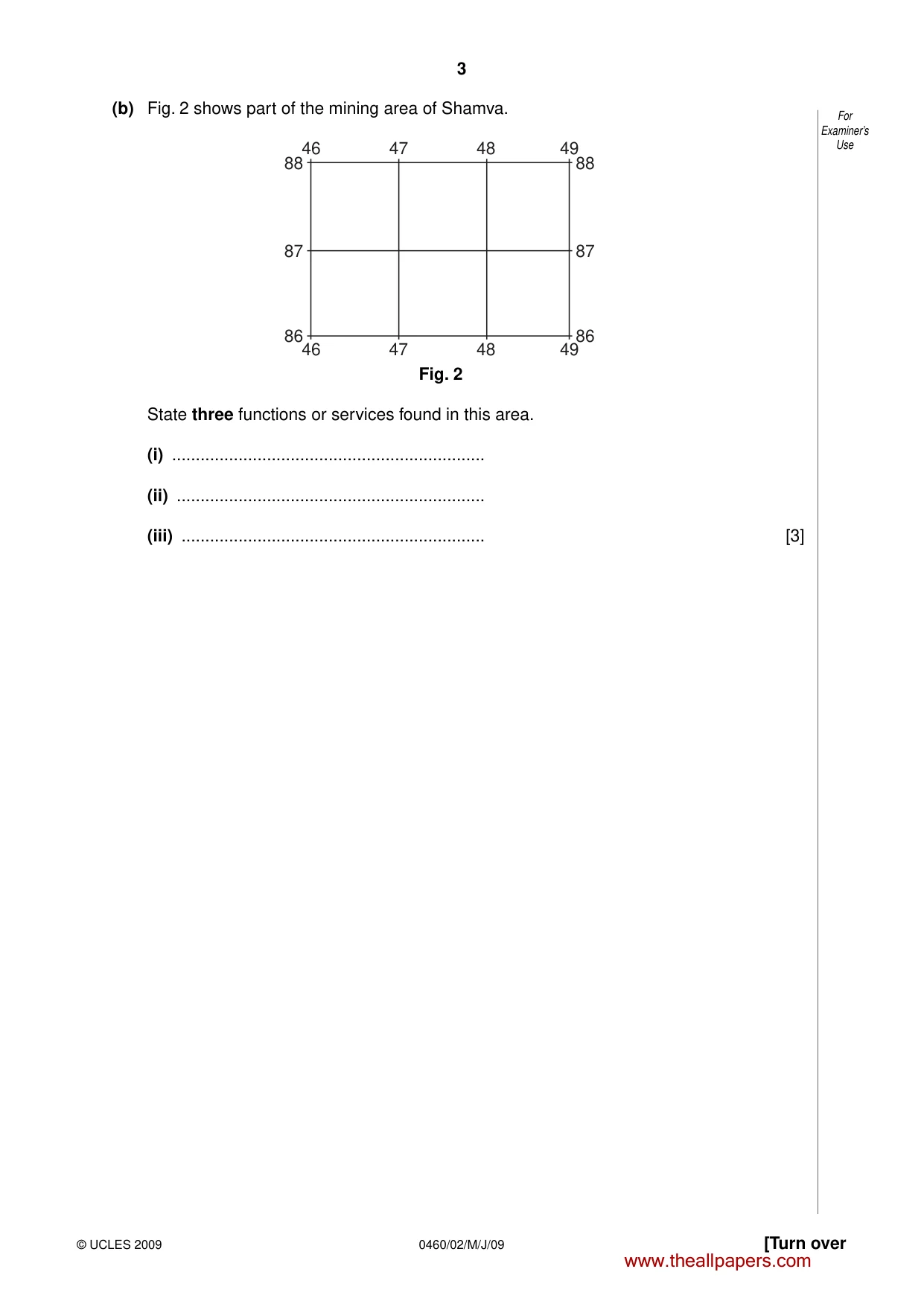Cambridge IGCSE Geography 0460 2009 May/June Paper 2 · Variant 1 question paper, page 3 of 16
