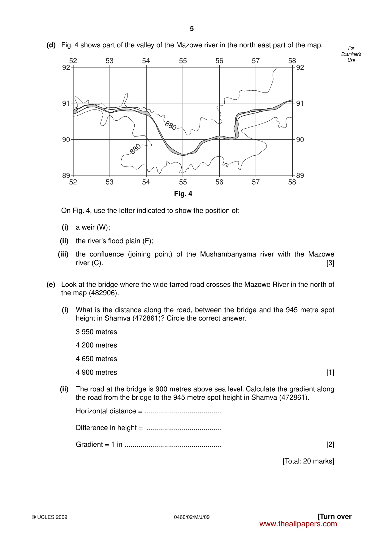 Cambridge IGCSE Geography 0460 2009 May/June Paper 2 · Variant 1 question paper, page 5 of 16