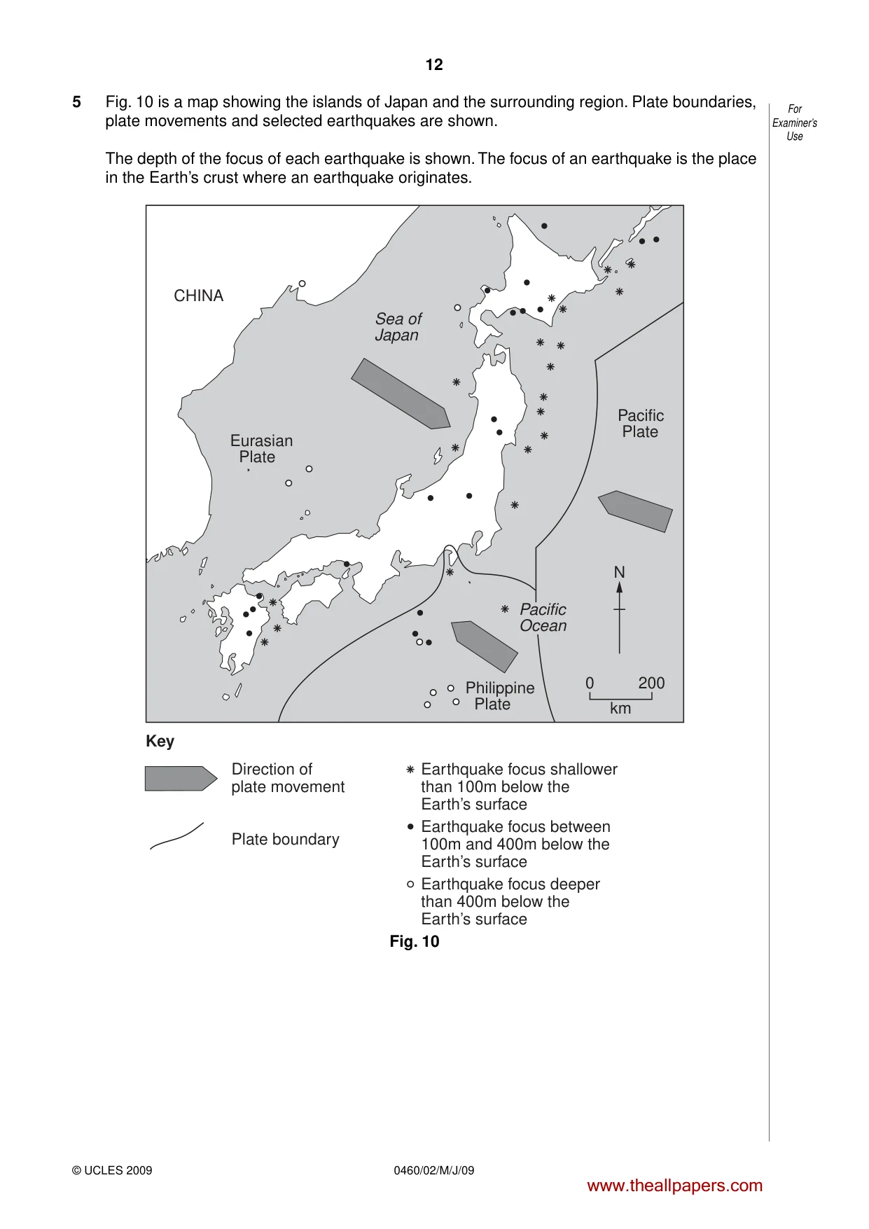 Cambridge IGCSE Geography 0460 2009 May/June Paper 2 · Variant 1 question paper, page 12 of 16