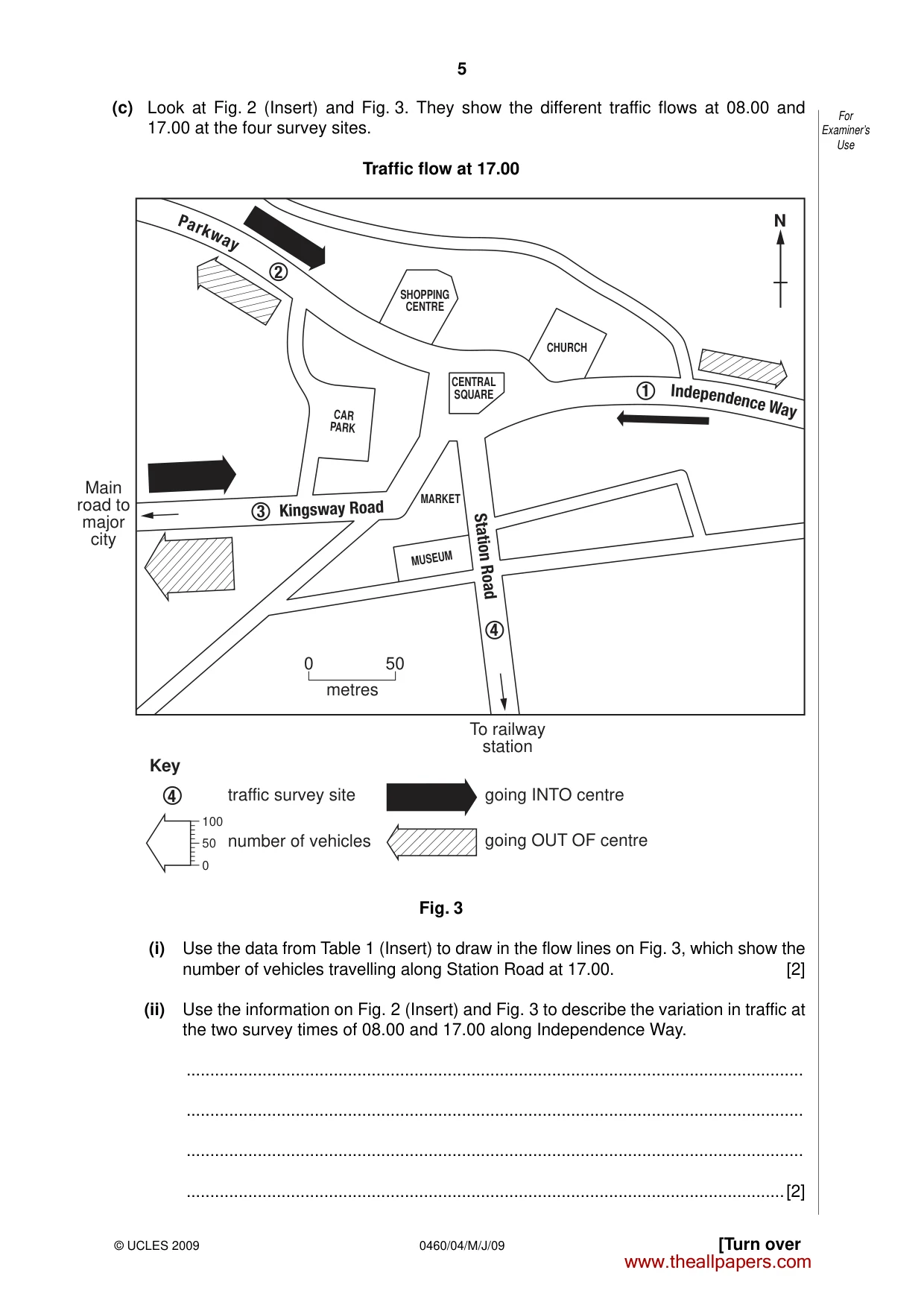 Cambridge IGCSE Geography 0460 2009 May/June Paper 4 · Variant 1 question paper, page 5 of 12