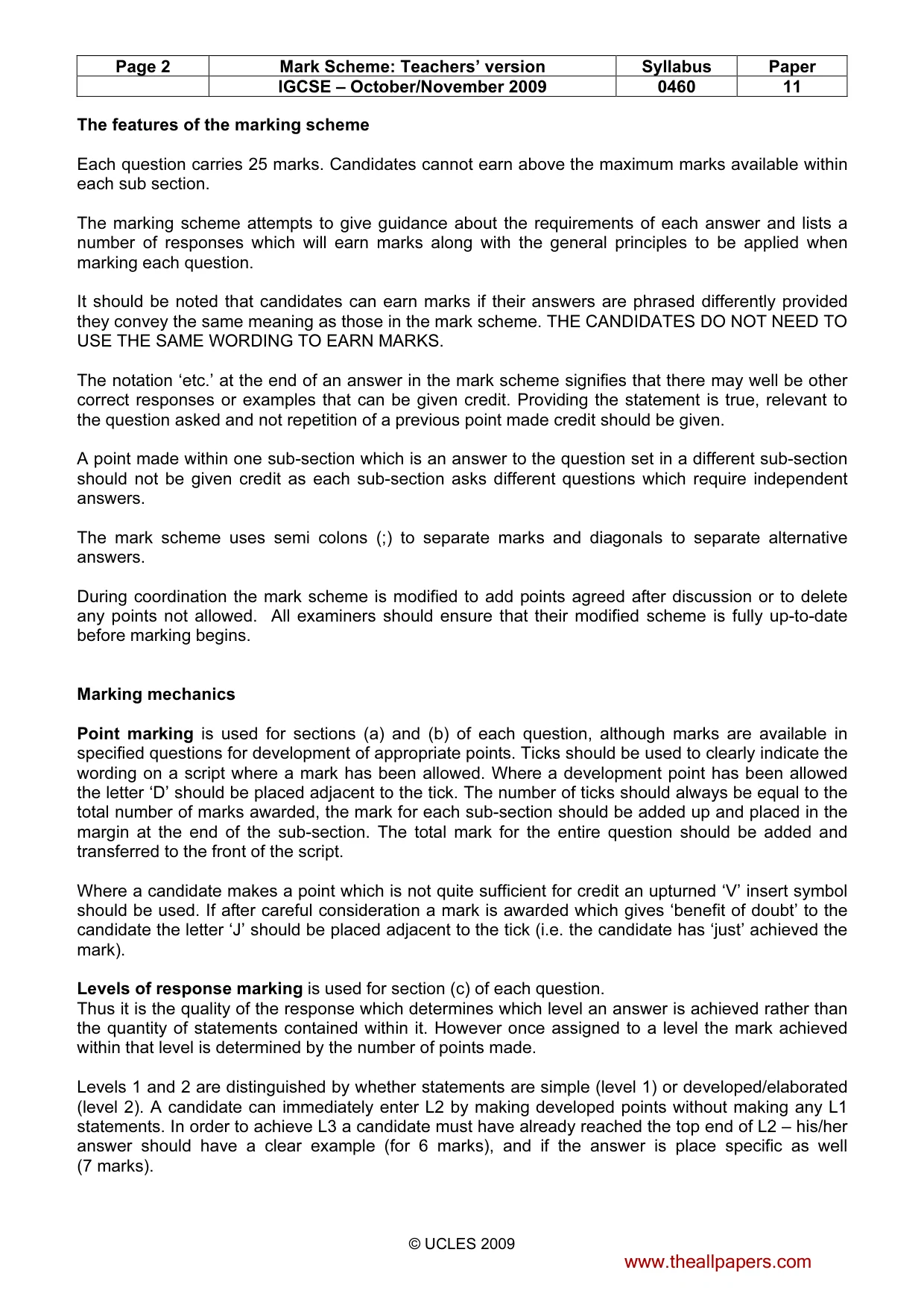 Mark scheme, page 2 of 13