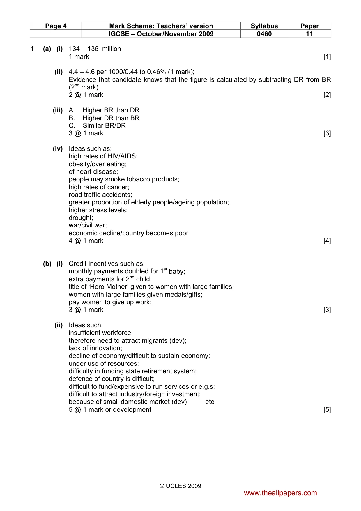 Mark scheme, page 4 of 13