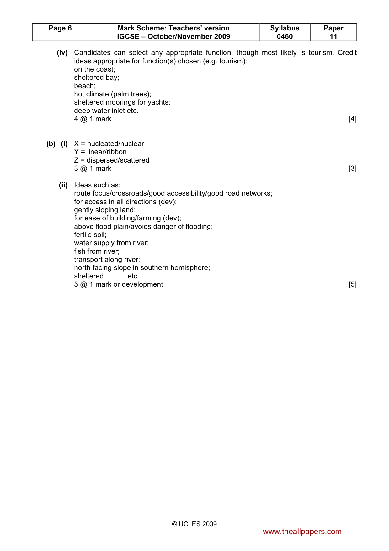 Mark scheme, page 6 of 13
