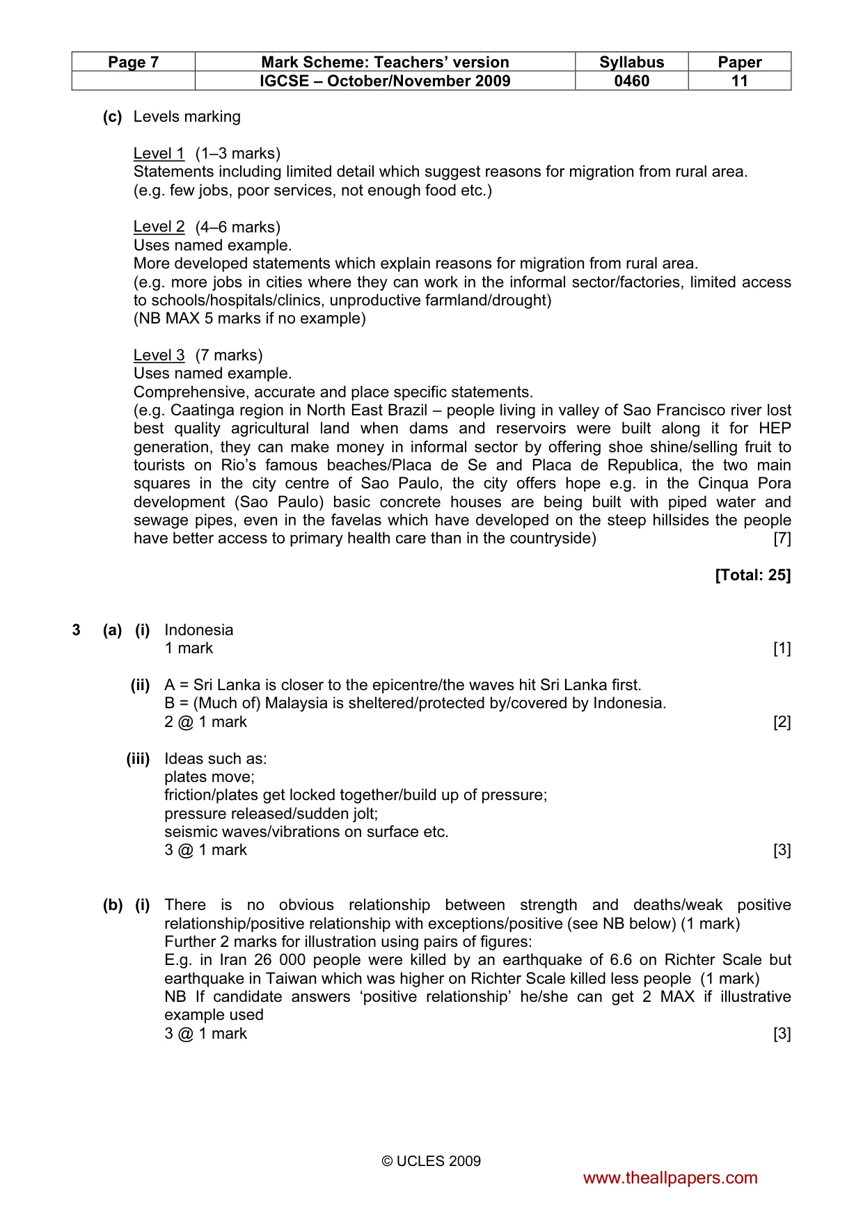 Mark scheme, page 7 of 13