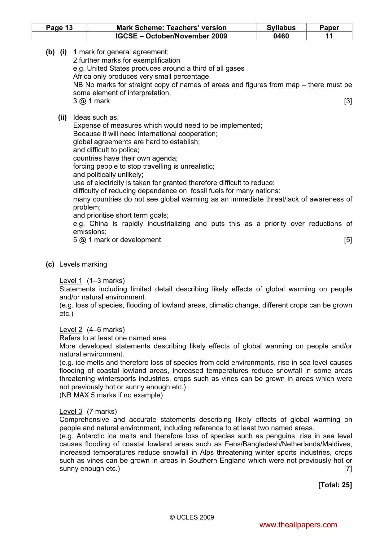 Mark scheme, page 13 of 13