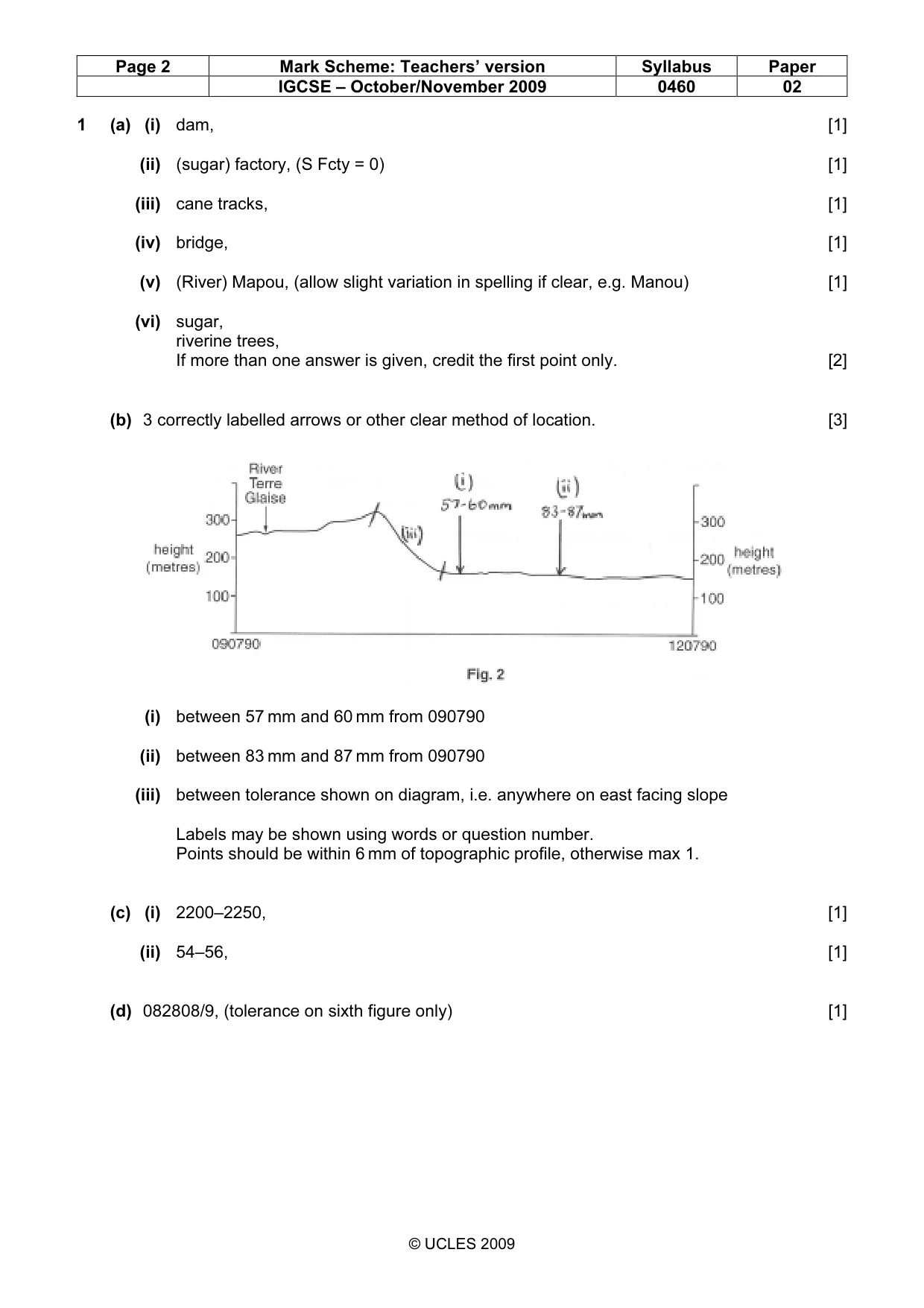 Mark scheme, page 2 of 6