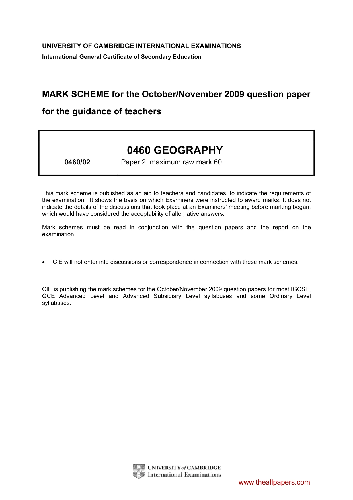 Mark scheme, page 1 of 6