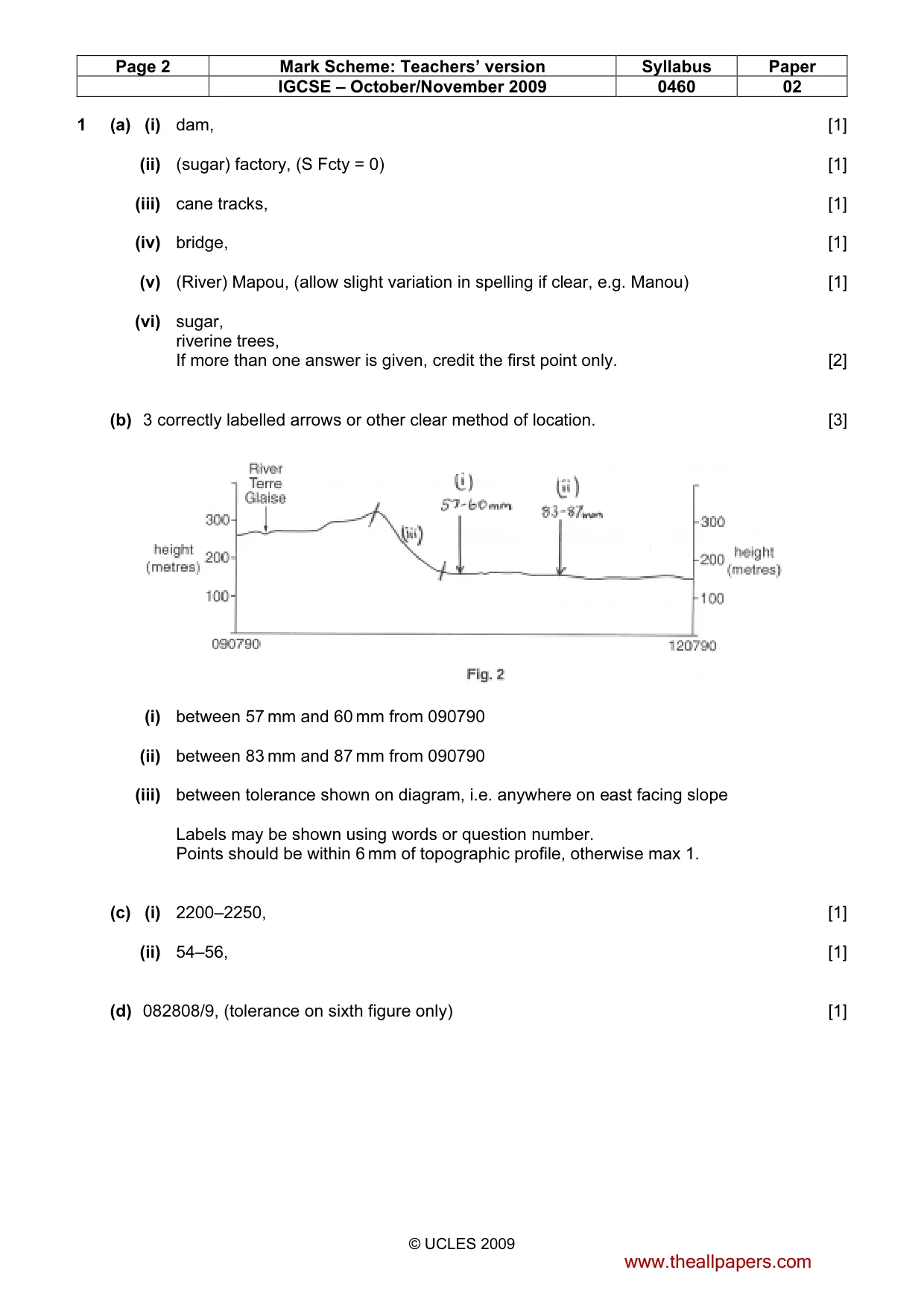 Mark scheme, page 2 of 6