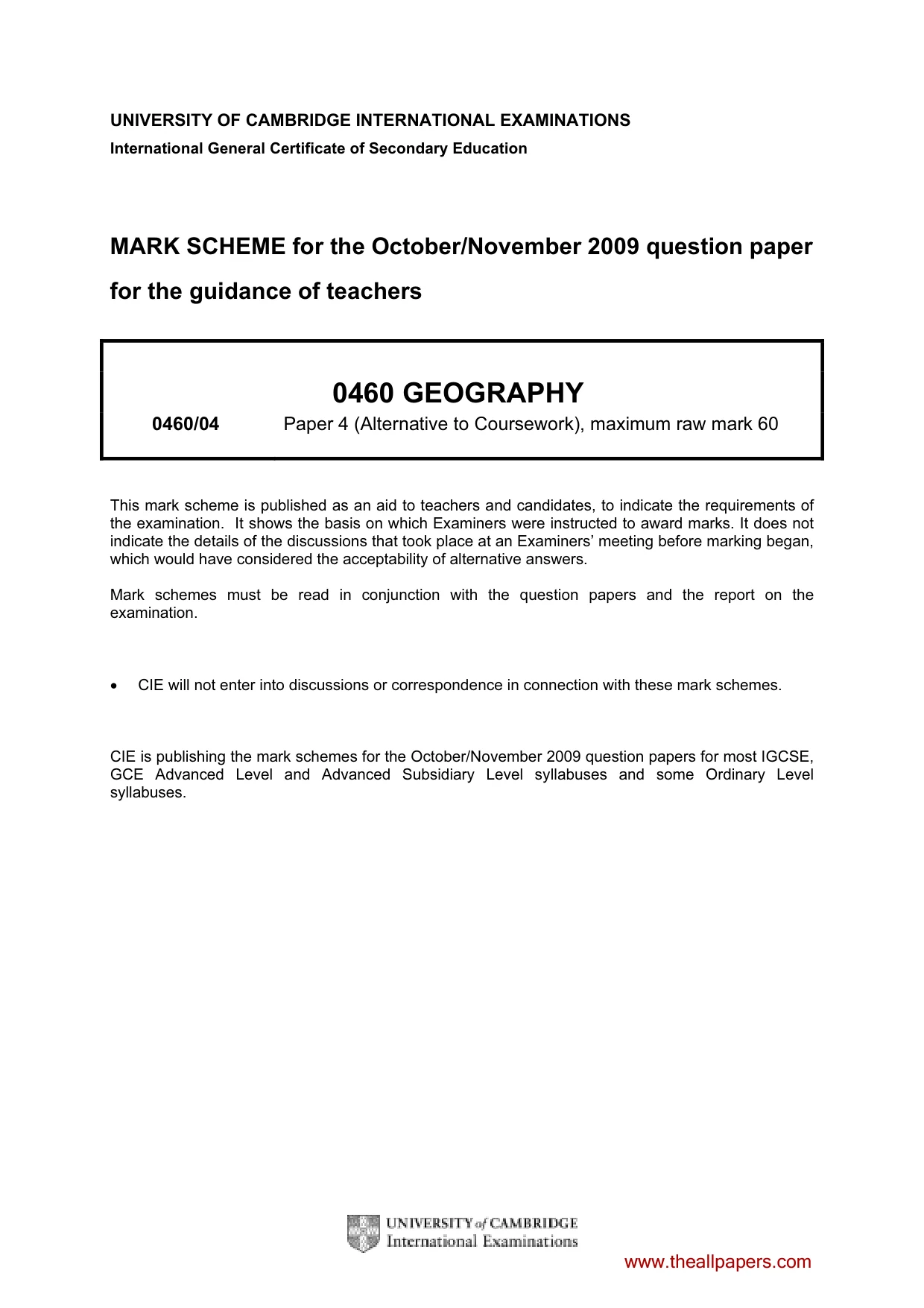 Mark scheme, page 1 of 6