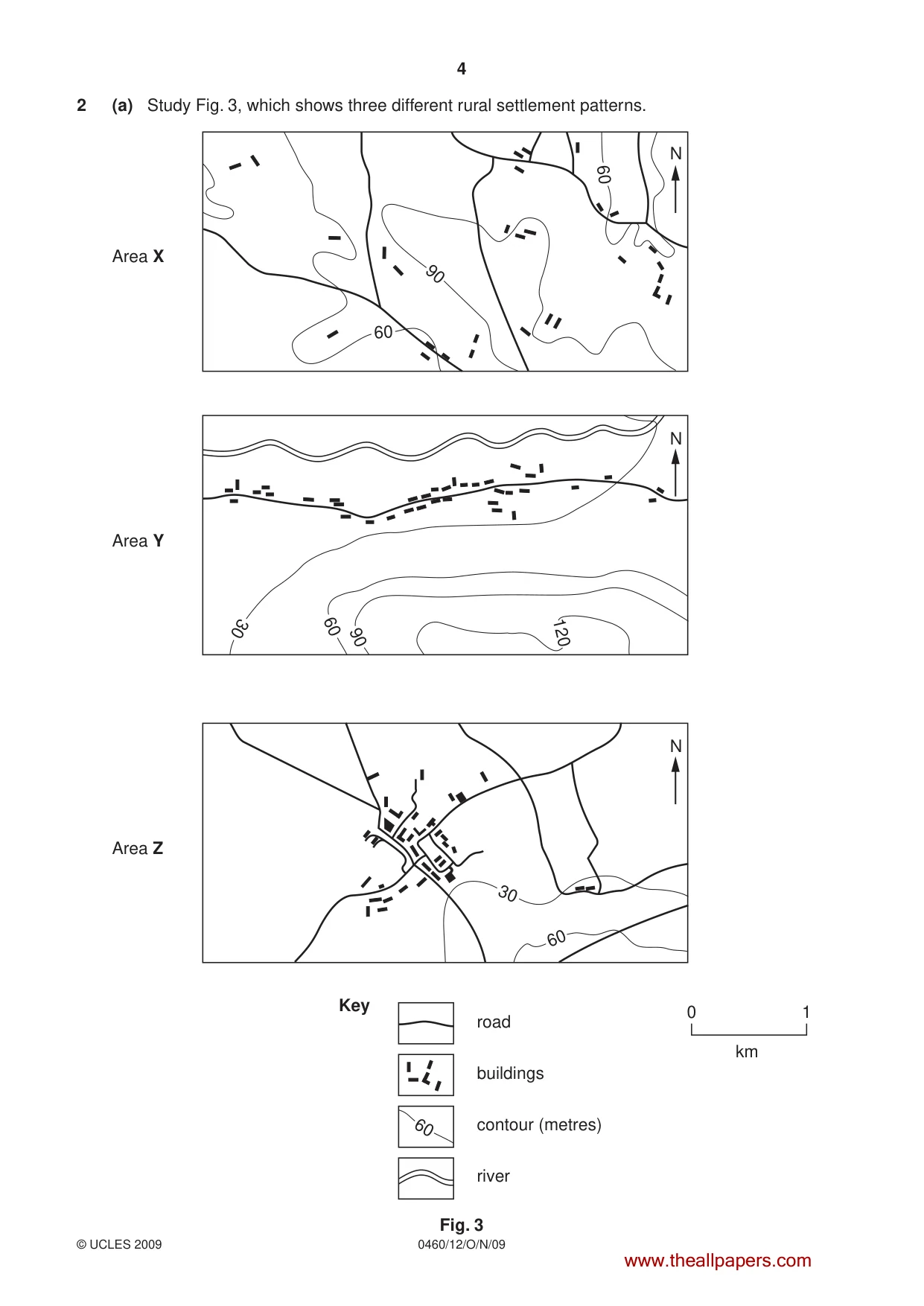 Cambridge IGCSE Geography 0460 2009 Oct/Nov Paper 1 · Variant 2 question paper, page 4 of 16