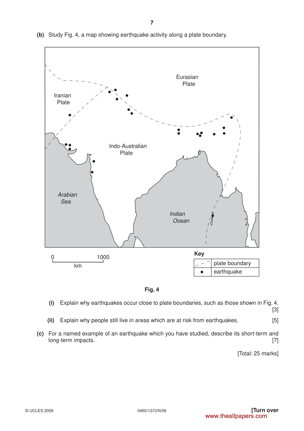Cambridge IGCSE Geography 0460 2009 Oct/Nov Paper 1 · Variant 2 question paper, page 7 of 16