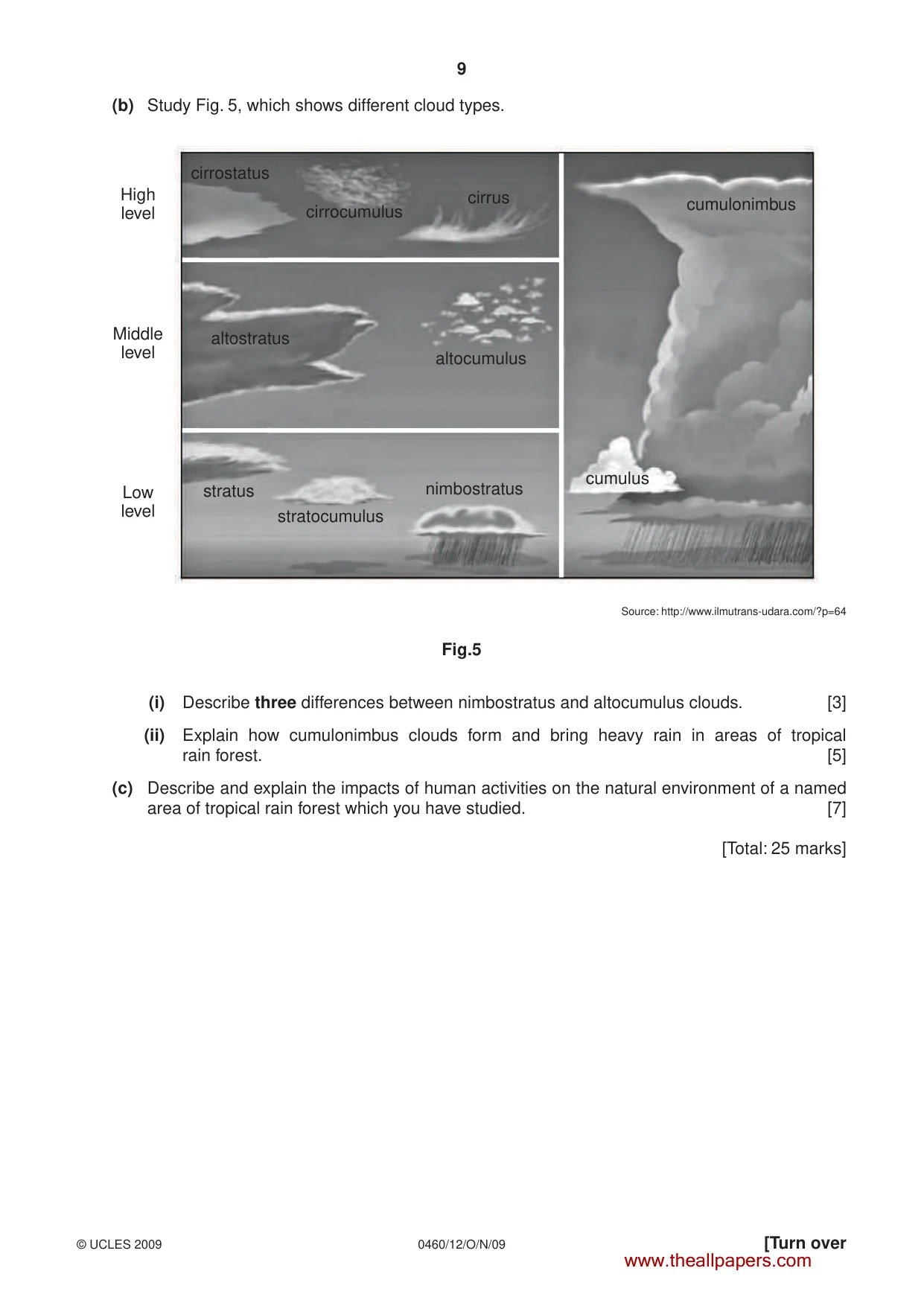Cambridge IGCSE Geography 0460 2009 Oct/Nov Paper 1 · Variant 2 question paper, page 9 of 16