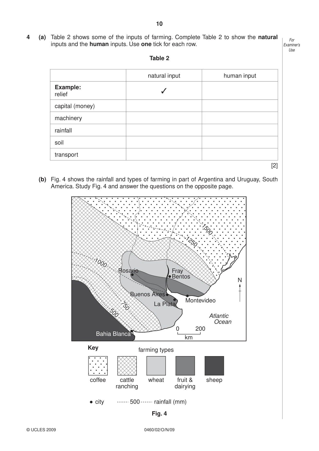 Cambridge IGCSE Geography 0460 2009 Oct/Nov Paper 2 · Variant 1 question paper, page 10 of 16