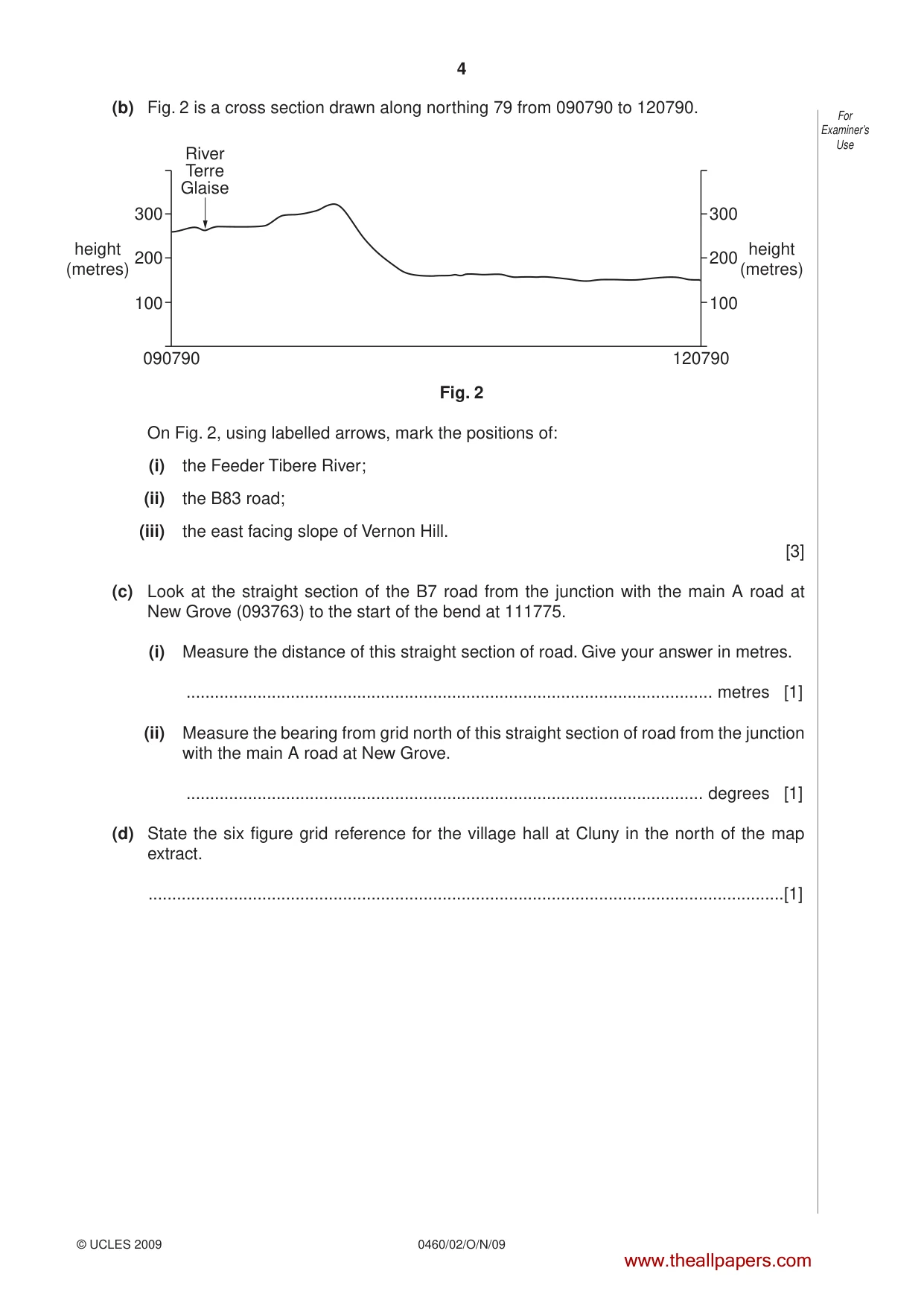 Cambridge IGCSE Geography 0460 2009 Oct/Nov Paper 2 · Variant 0 question paper, page 4 of 16