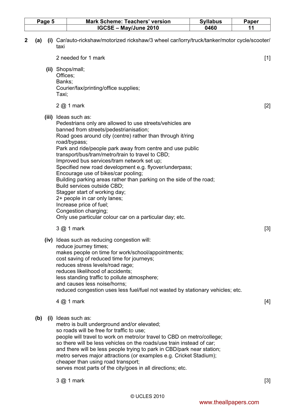 Mark scheme, page 5 of 14