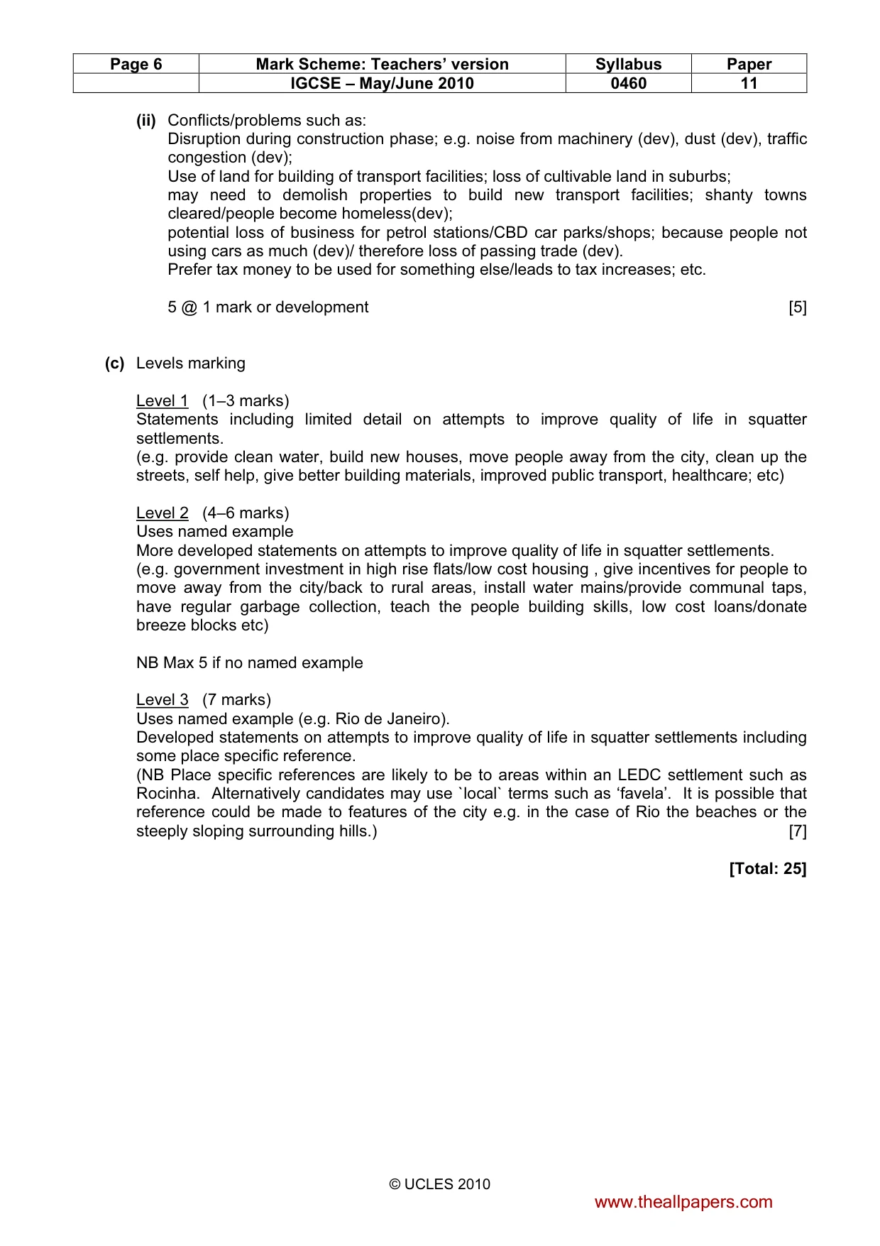 Mark scheme, page 6 of 14