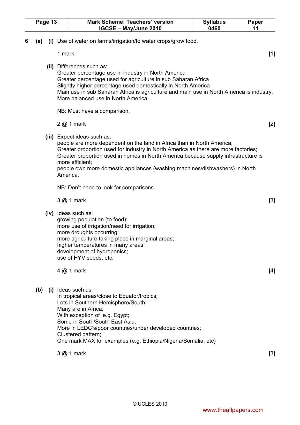 Mark scheme, page 13 of 14