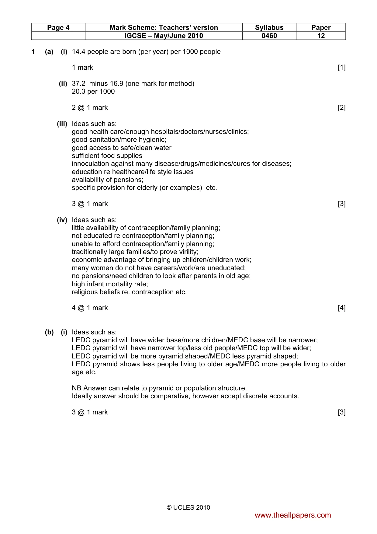 Mark scheme, page 4 of 15