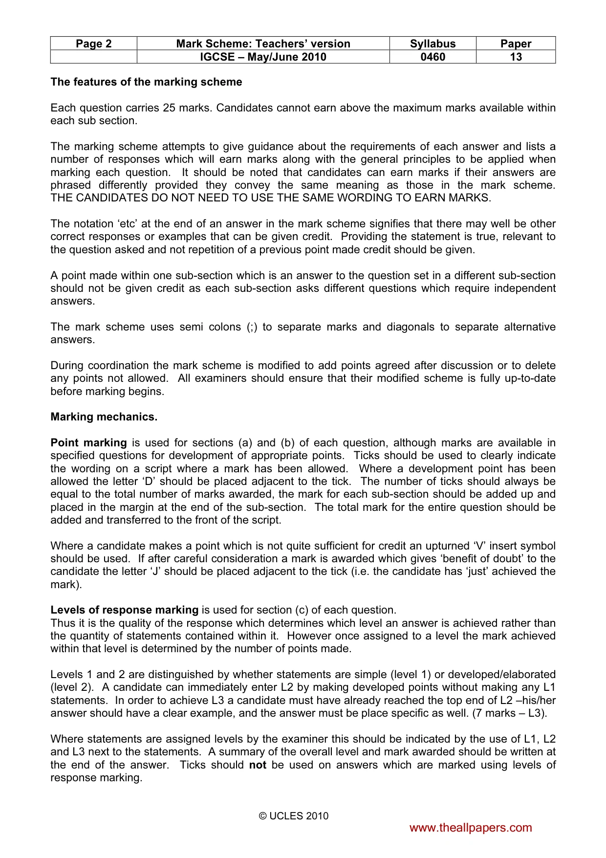 Mark scheme, page 2 of 15