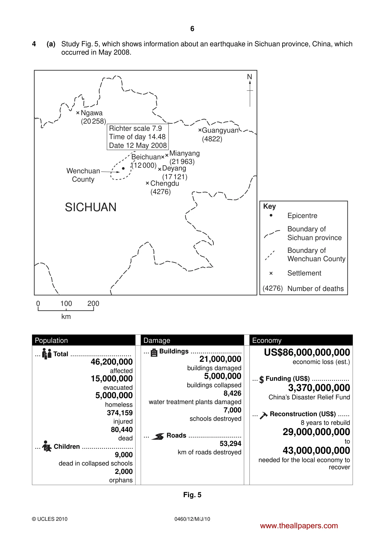 Cambridge IGCSE Geography 0460 2010 May/June Paper 1 · Variant 2 question paper, page 6 of 12