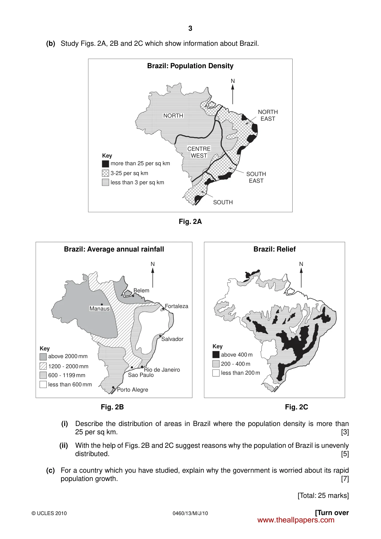 Cambridge IGCSE Geography 0460 2010 May/June Paper 1 · Variant 3 question paper, page 3 of 12