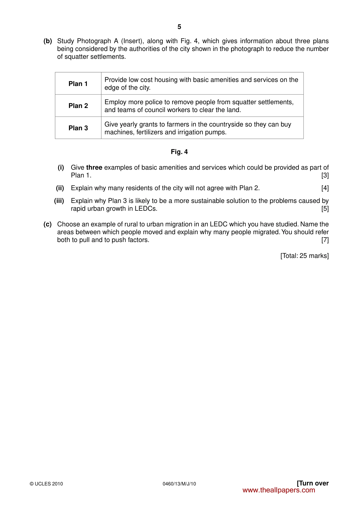 Cambridge IGCSE Geography 0460 2010 May/June Paper 1 · Variant 3 question paper, page 5 of 12